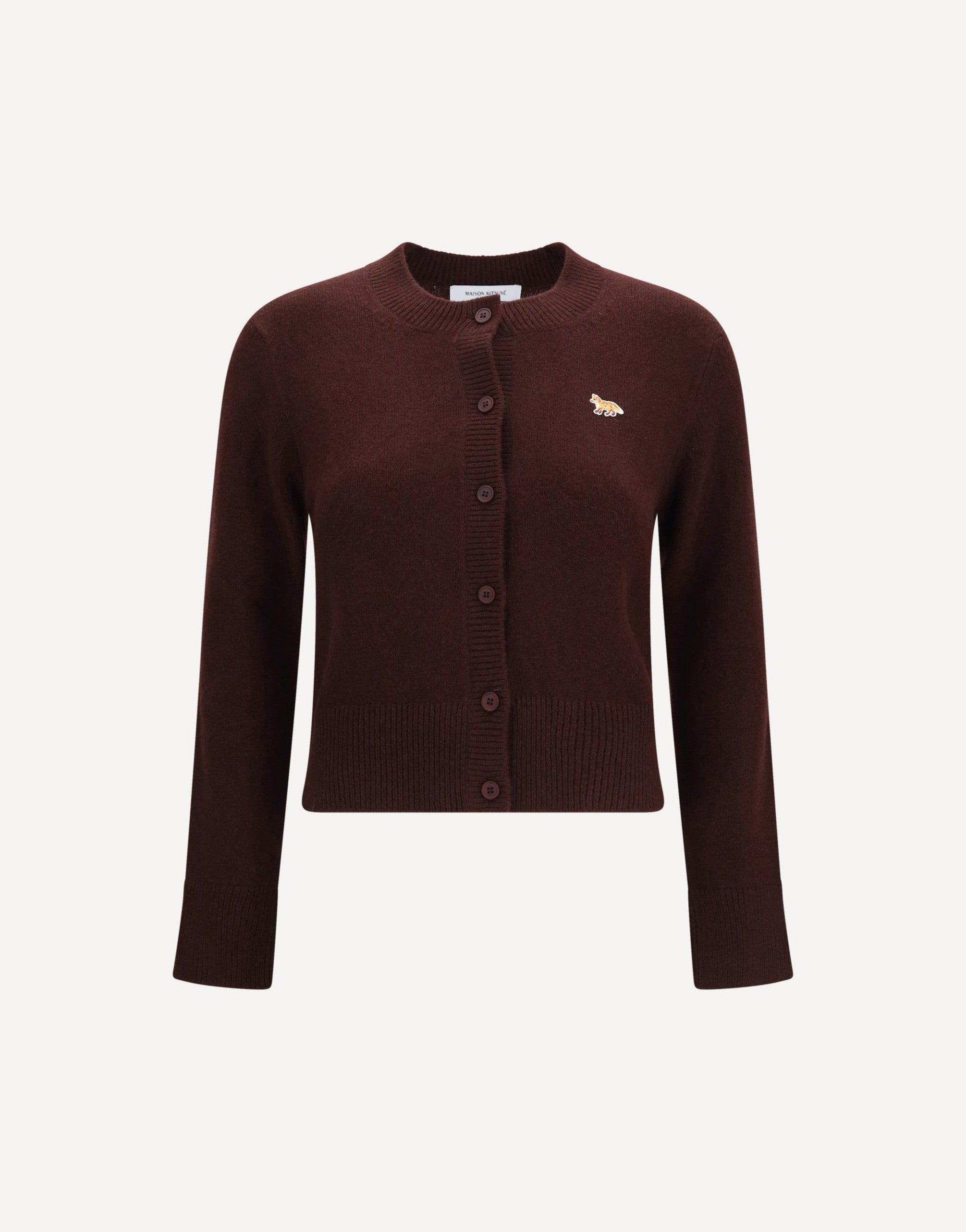 Maison Kitsuné Baby Fox Cardigan aus Lammwolle