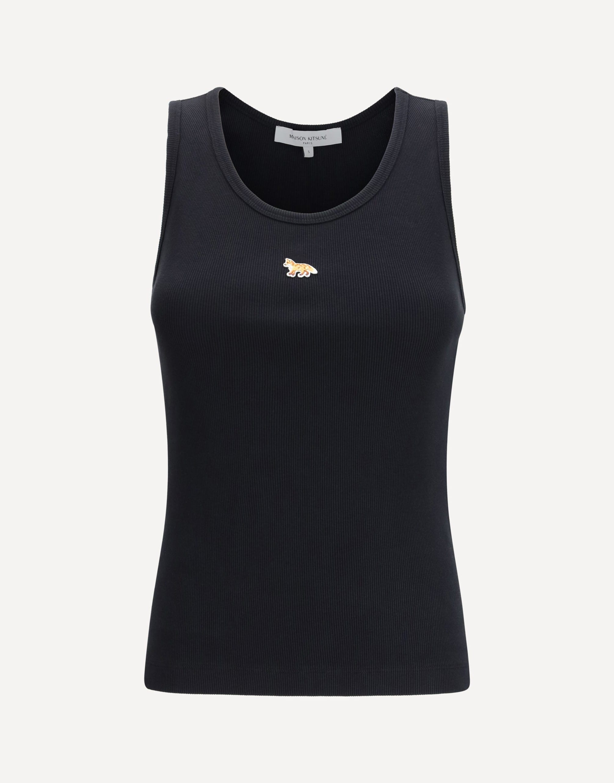 Maison Kitsuné Baby Fox Ribbed Cotton Tank Top