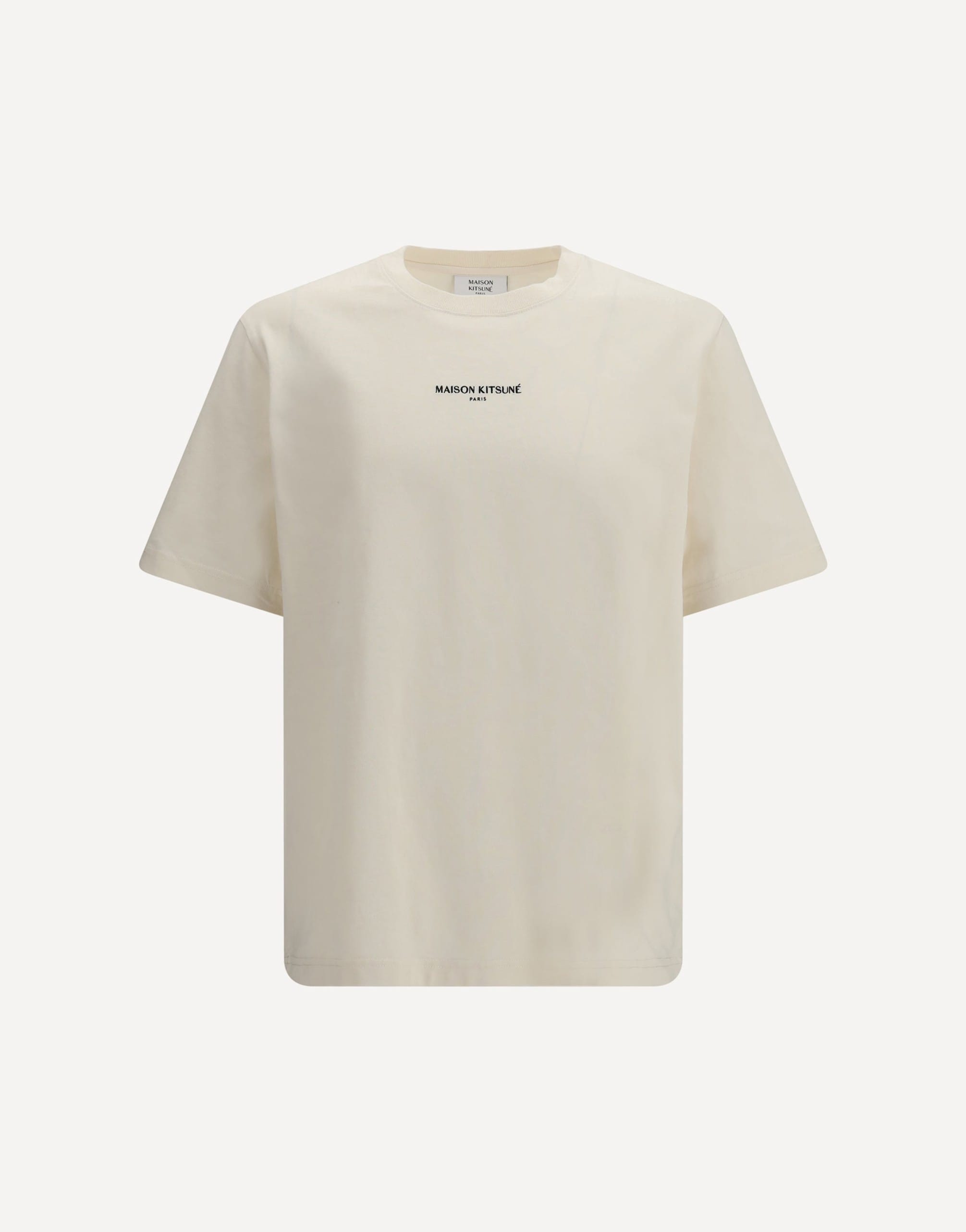 Maison Kitsuné Cotton T-Shirt With Front Logo