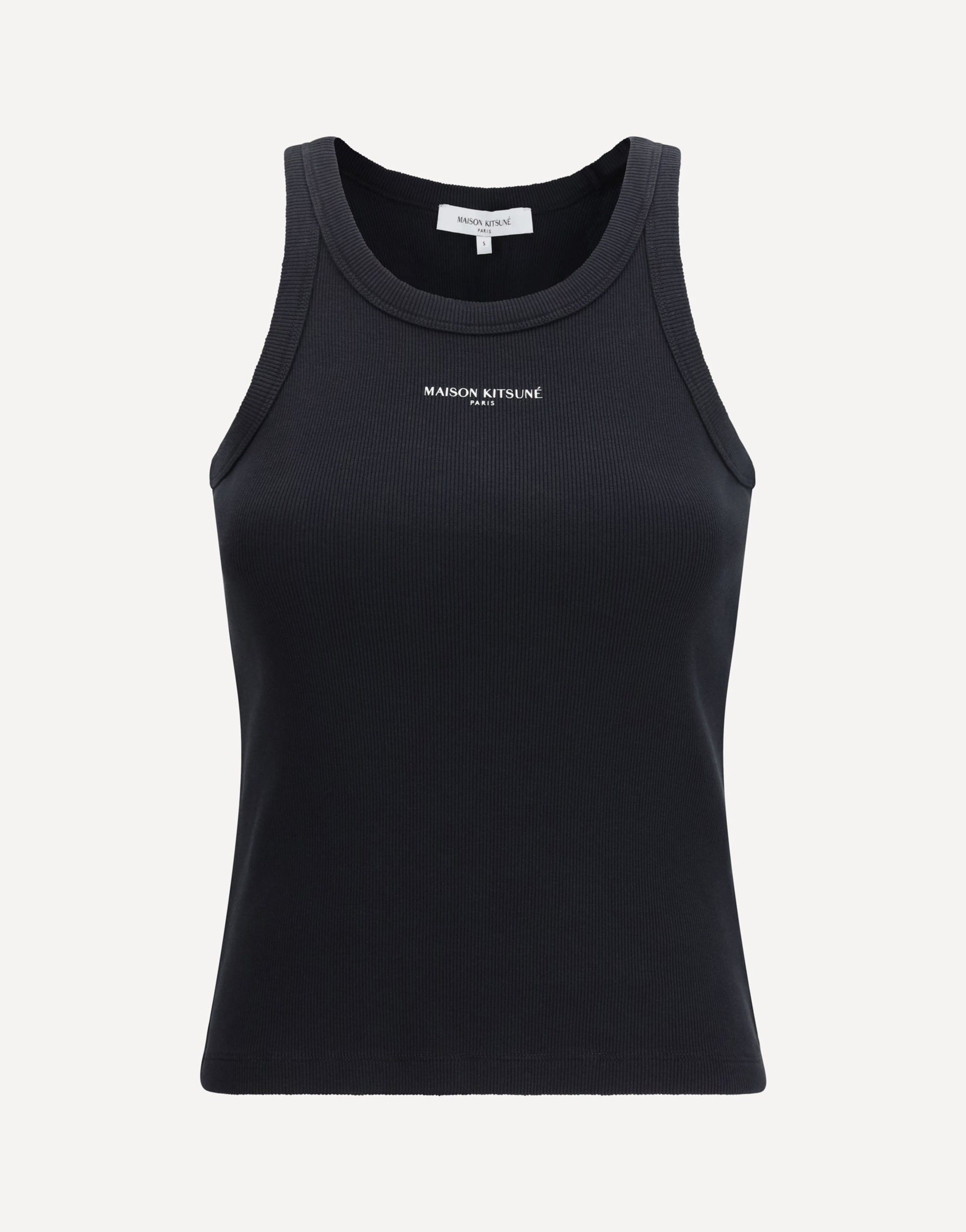 Maison Kitsuné Ribbed Cotton Tank Top