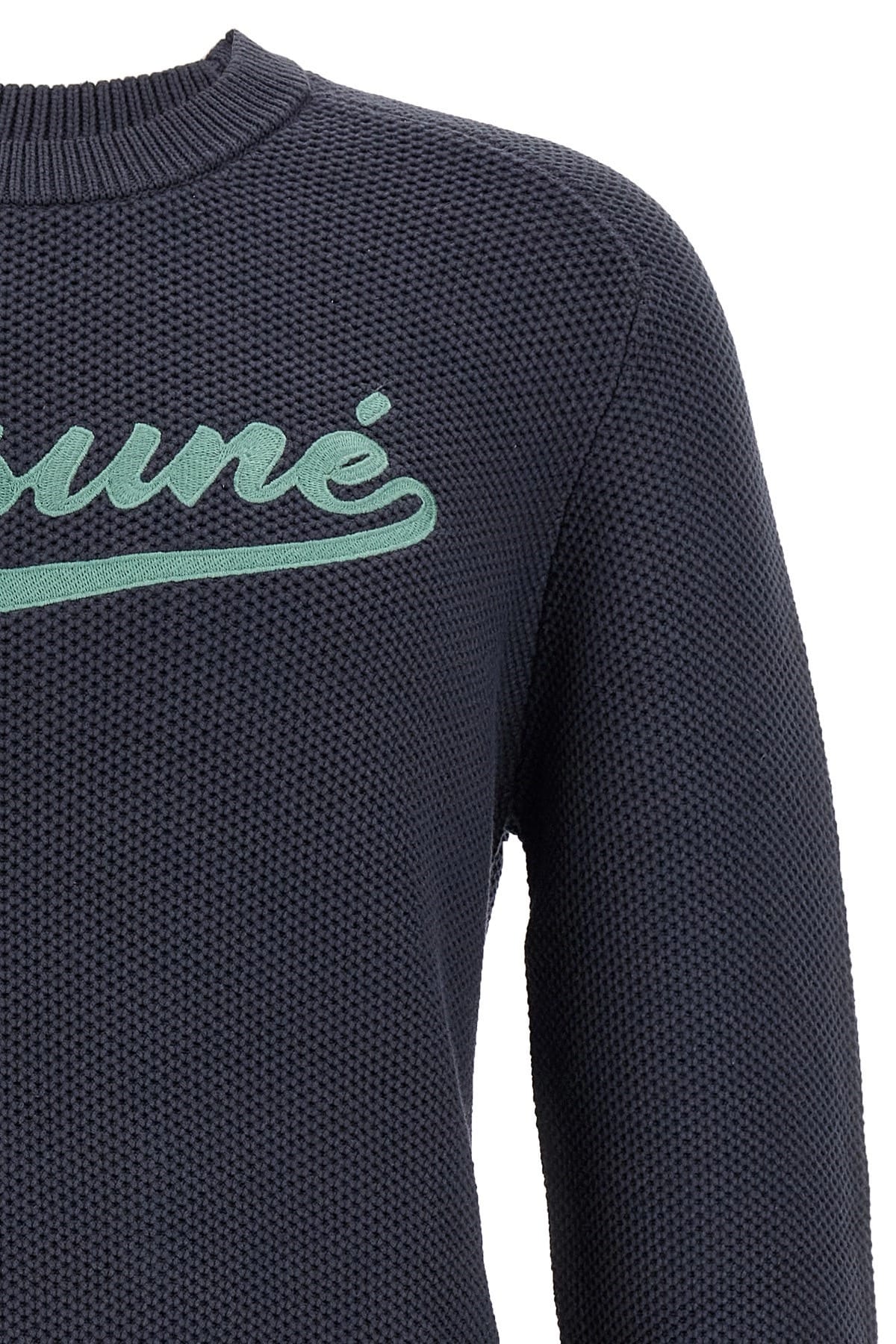 Maison Kitsuné Maison Kitsuné Varsity Textured Cotton Sweater