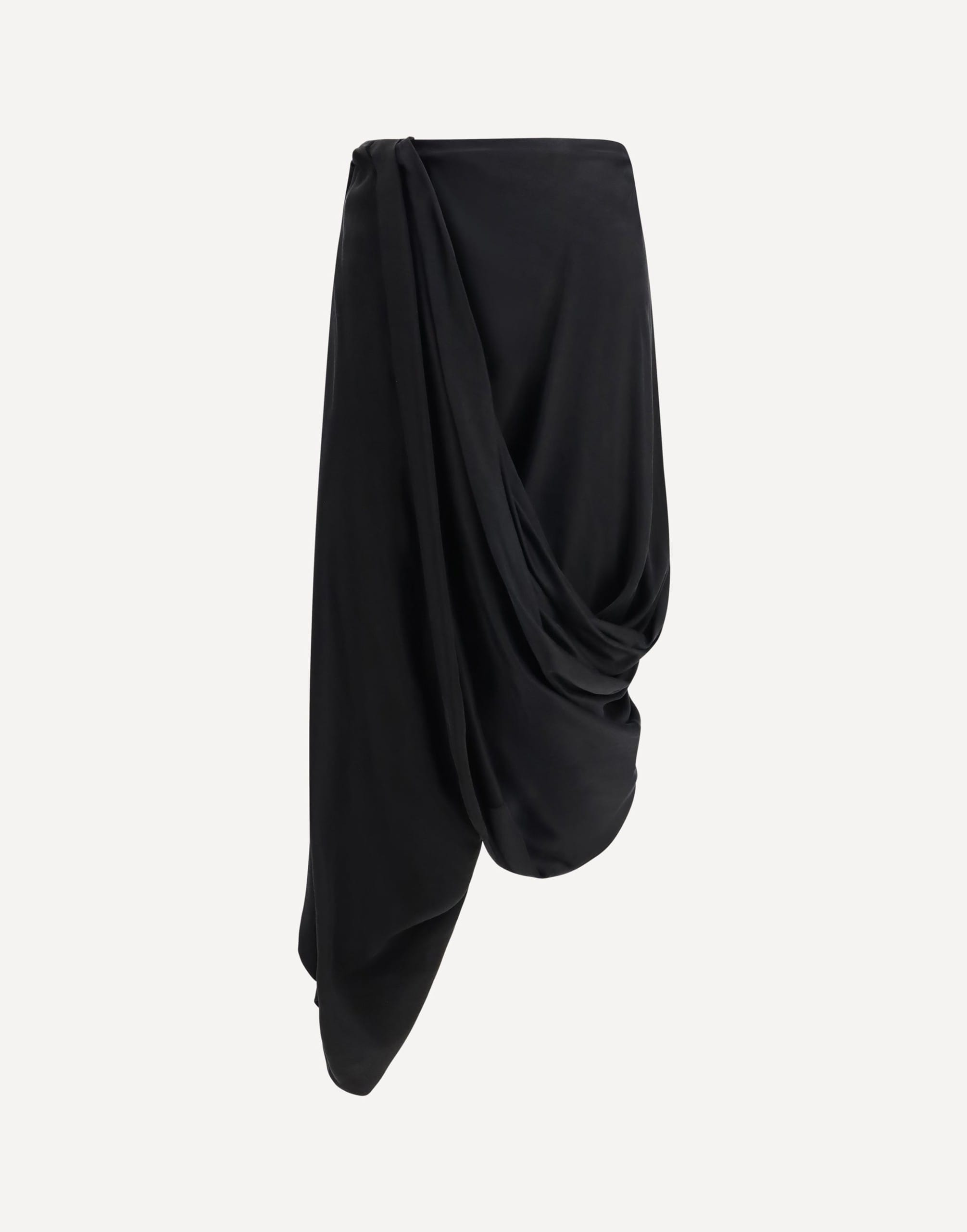 Maison Margiela Asymmetric Midi Skirt In Cupro