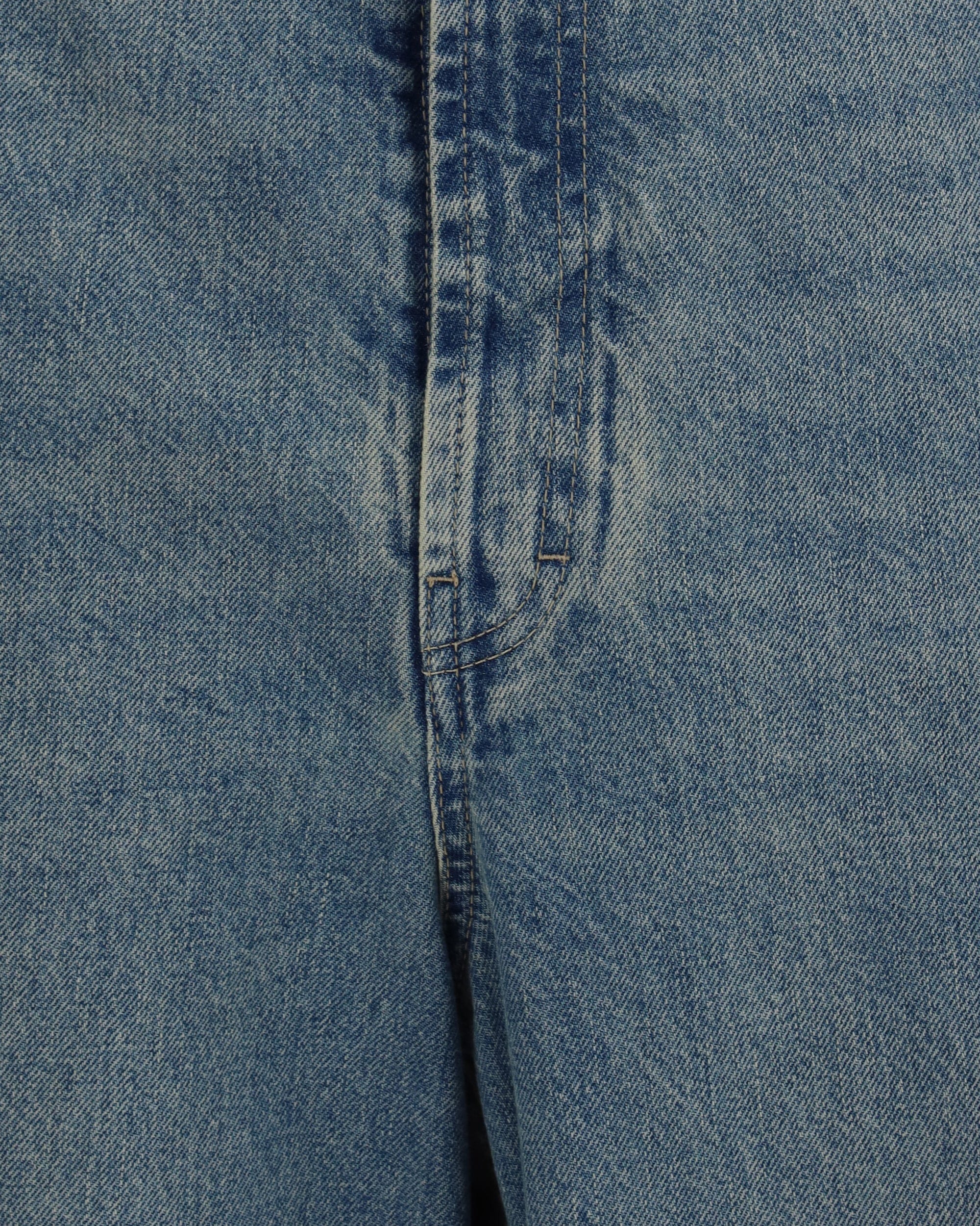 Maison Margiela Blue Raw-Cut Wide-Leg Jeans