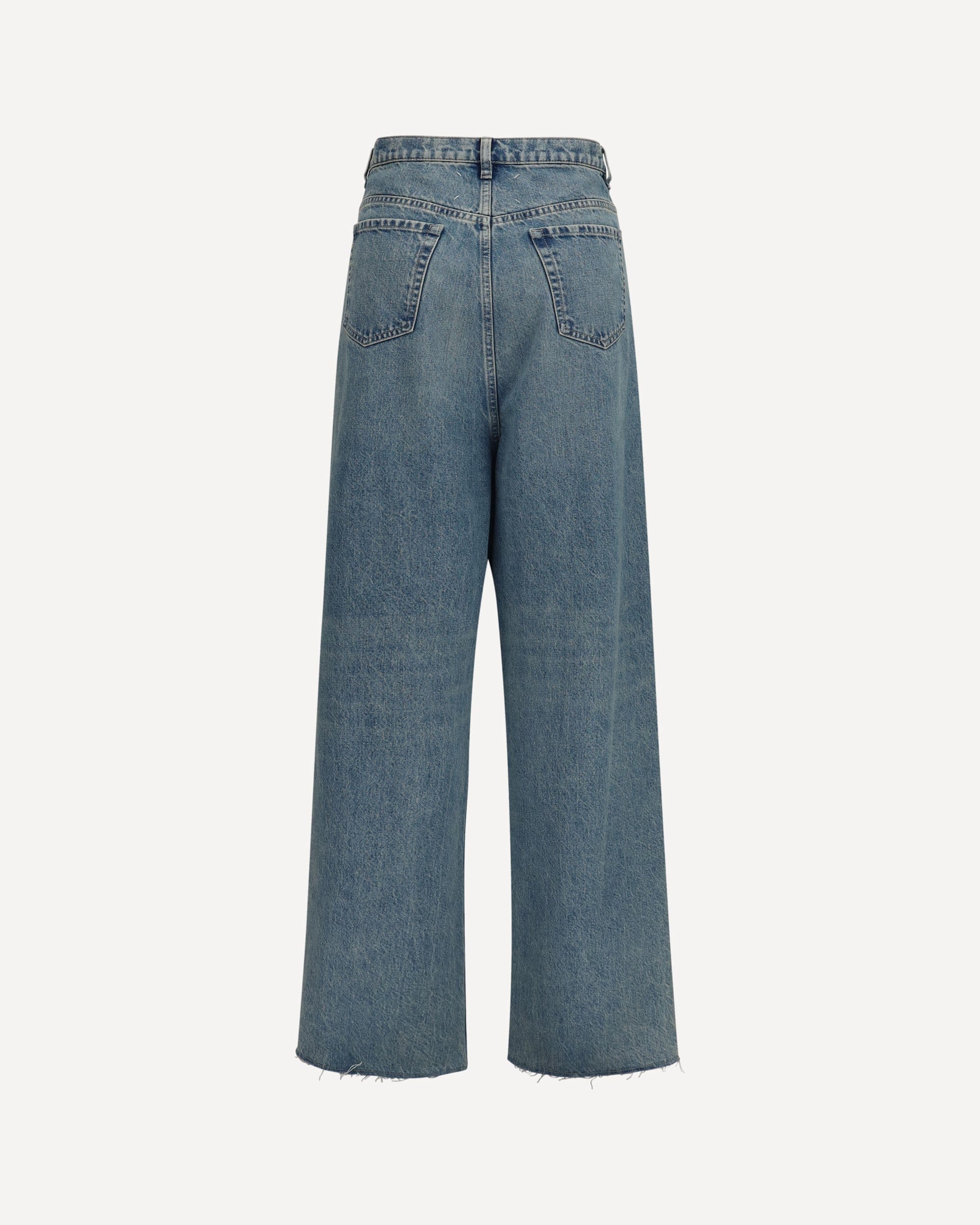 Maison Margiela Blue Raw-Cut Wide-Leg Jeans - alternate view