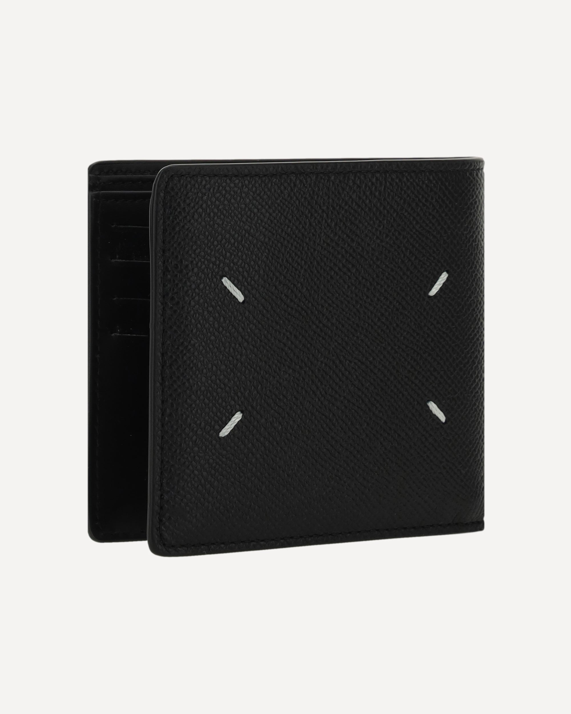 Contrast Stitch Leather Billfold Wallet - alternate view