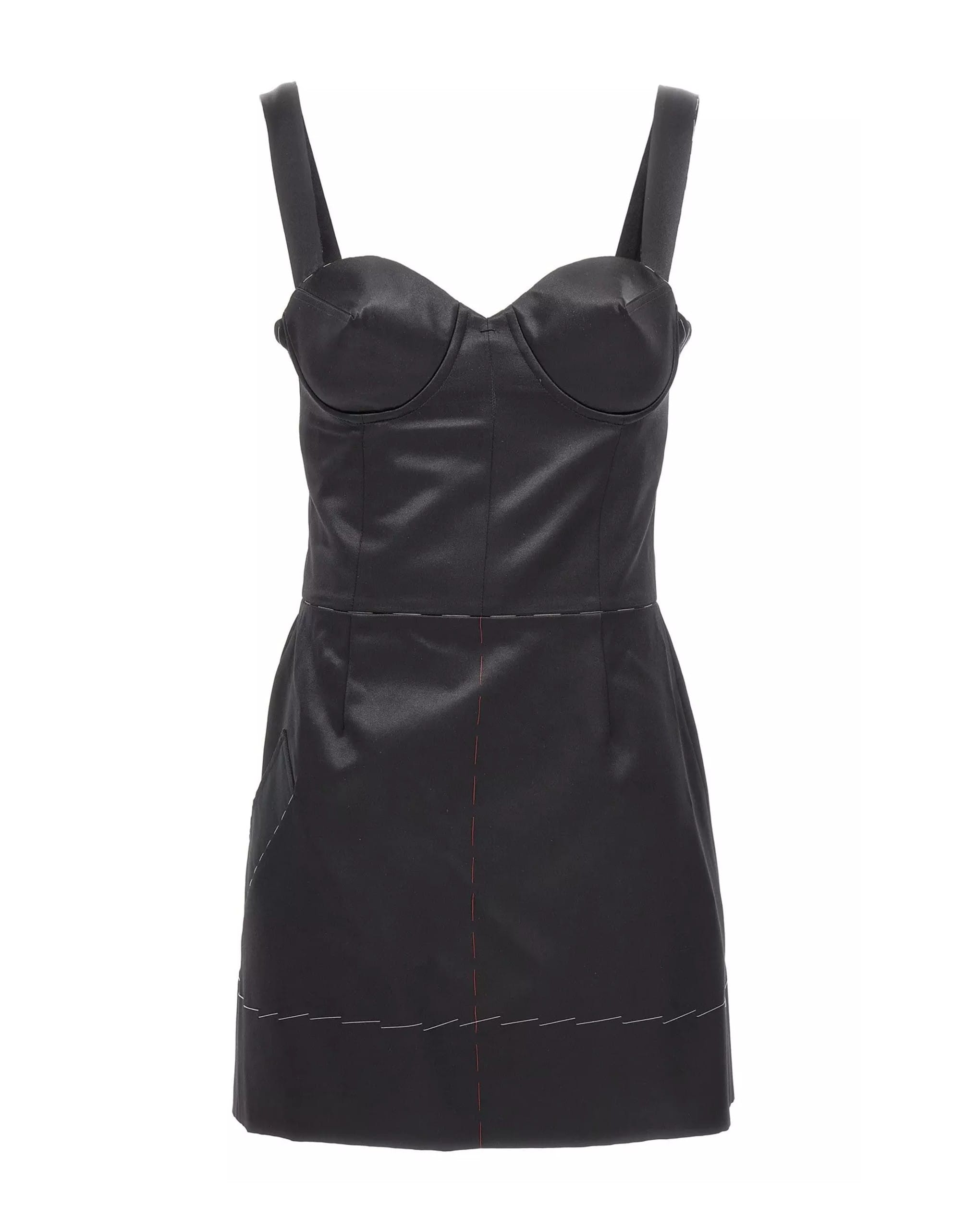 Maison Margiela Maison Margiela Contrast Stitching Corset Dress