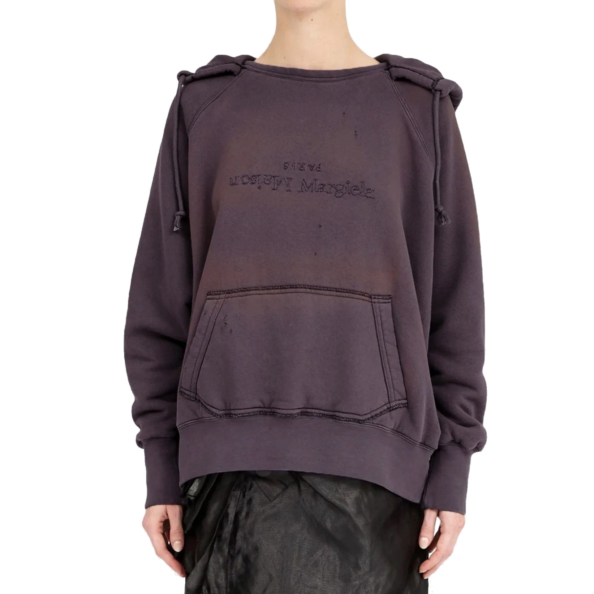 Maison Margiela Cotton Hooded Sweatshirt With Logo - alternate view