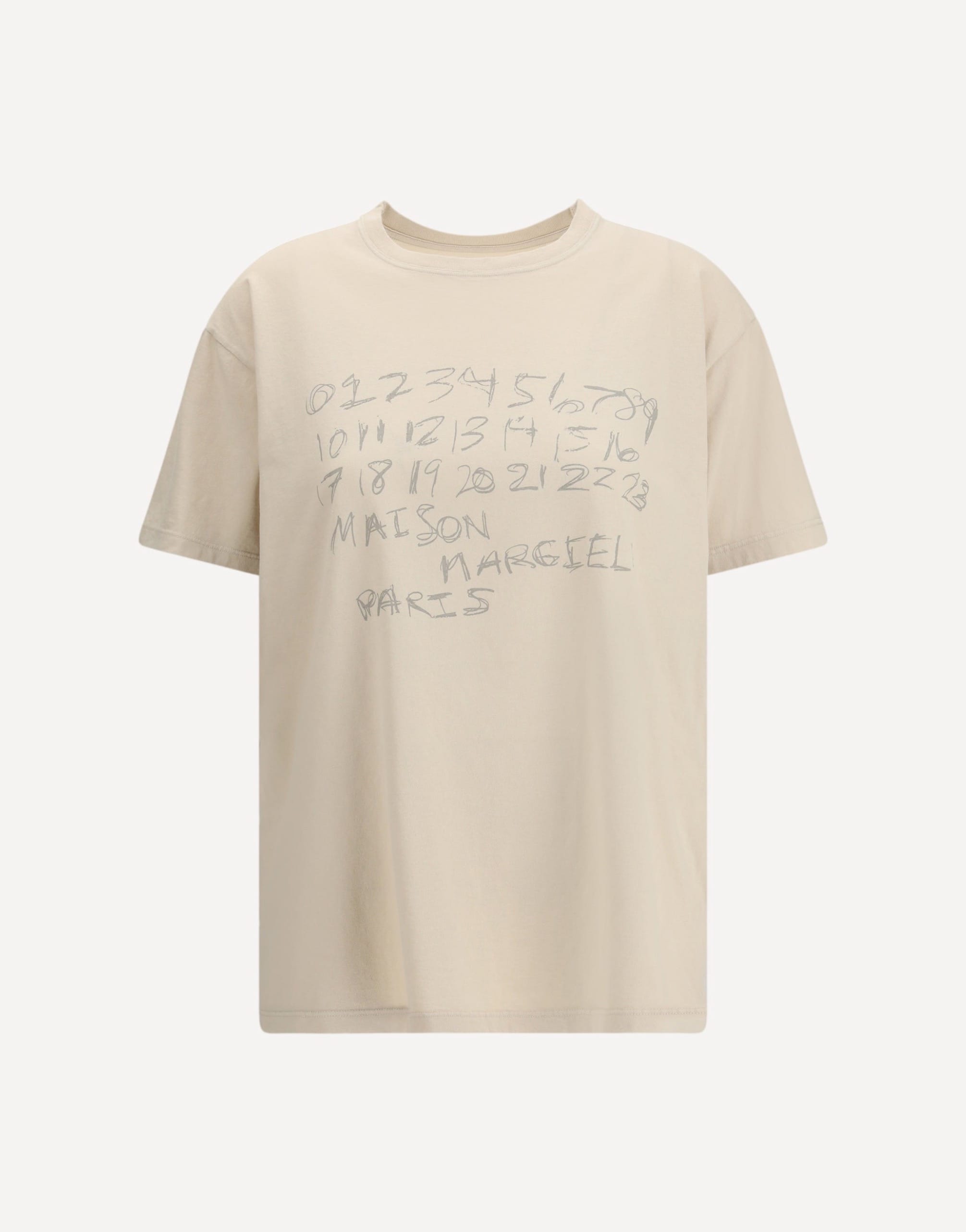 Maison Margiela Cotton T-Shirt With Numeric Logo