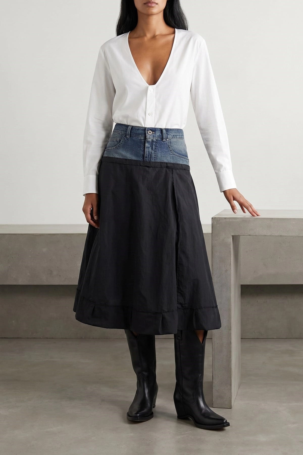 Maison Margiela Denim Insert Skirt - alternate view