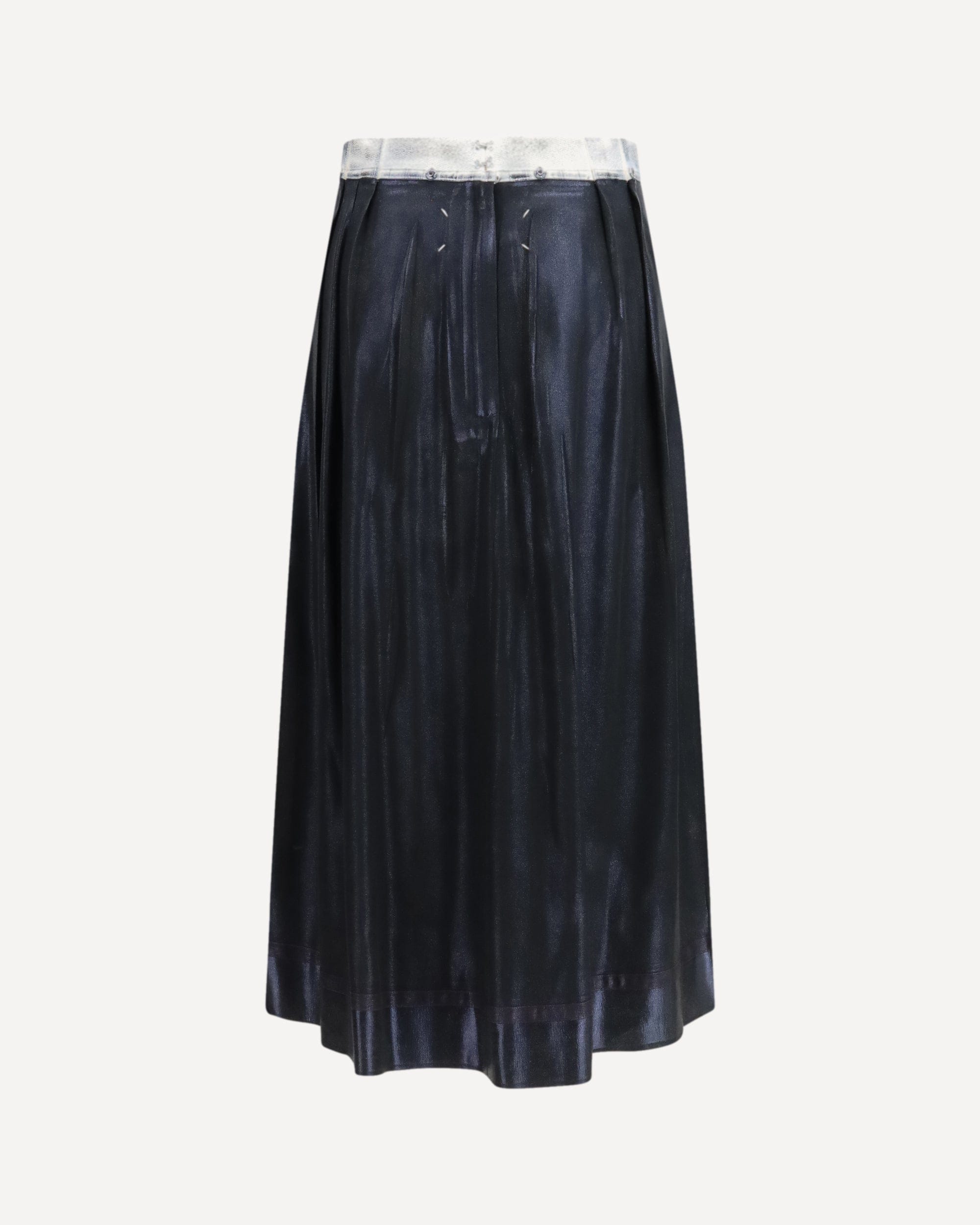 Maison Margiela Foil-Treated Midi Skirt