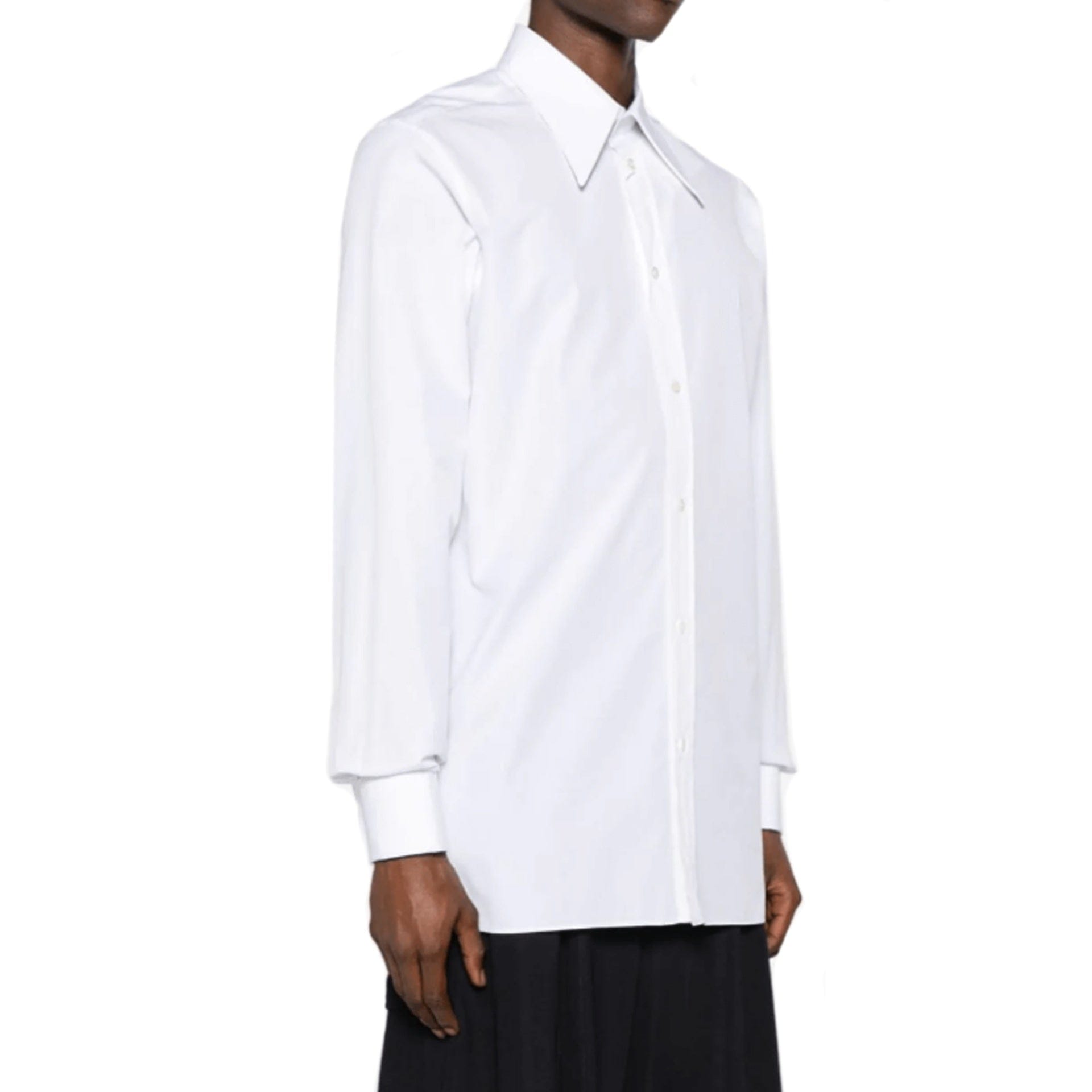 Maison Margiela Four-Stitch Logo Cotton Poplin Shirt - alternate view
