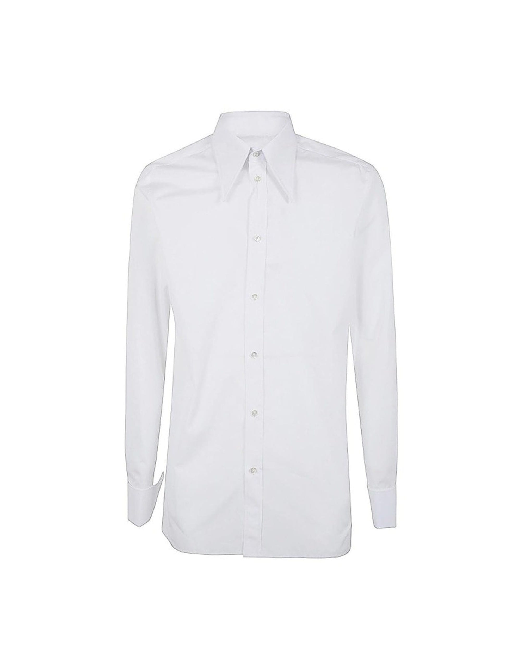 Maison Margiela Four-Stitch Logo Cotton Poplin Shirt