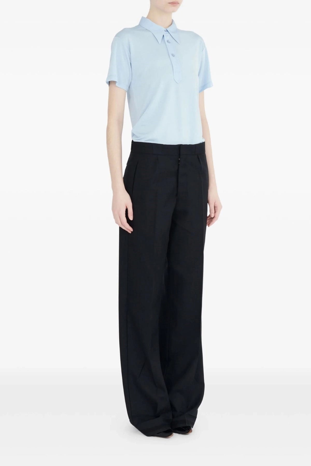 Maison Margiela Maison Margiela Herringbone Wide-Leg Trousers