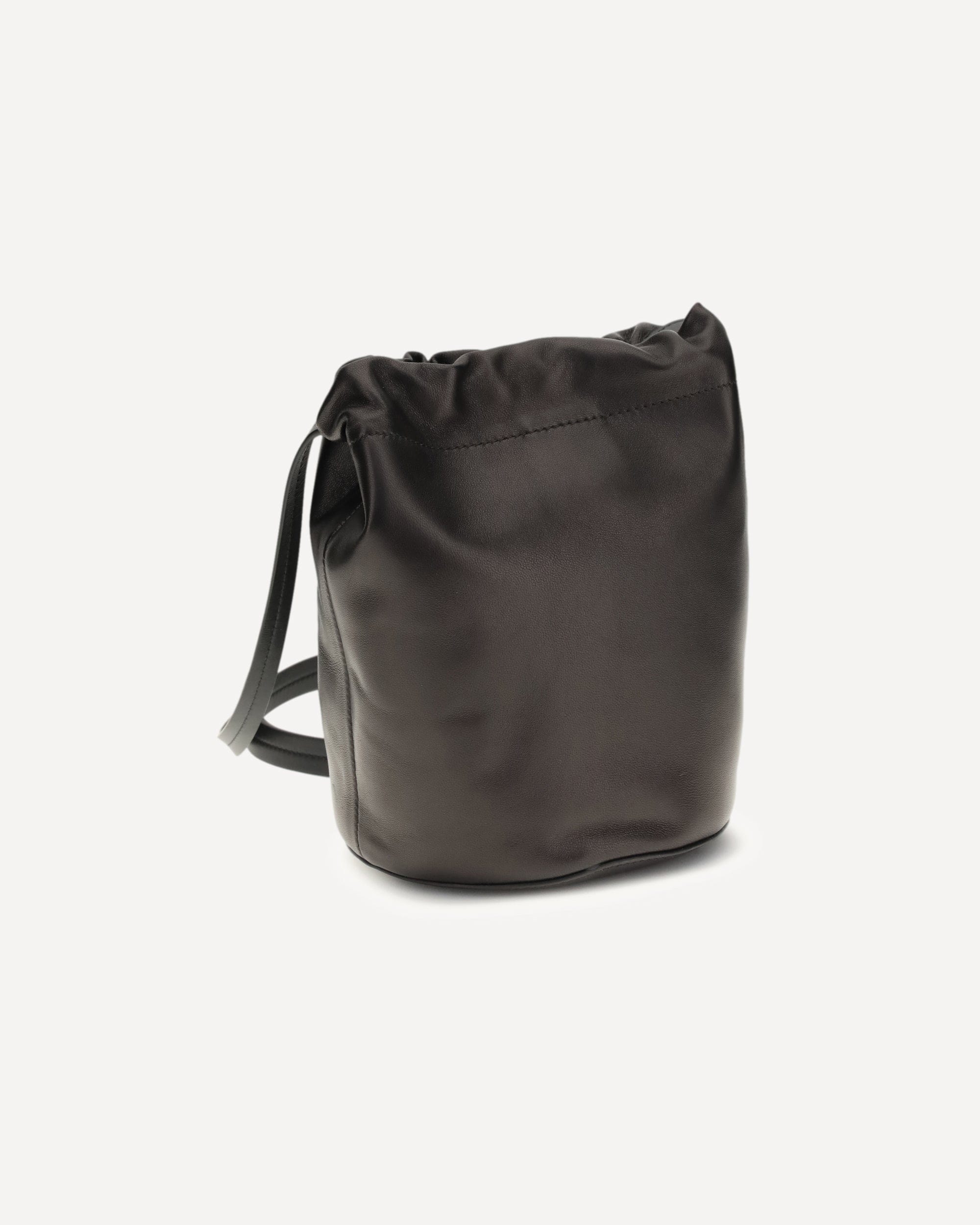 Maison Margiela Leather Bucket Bag With Drawstring