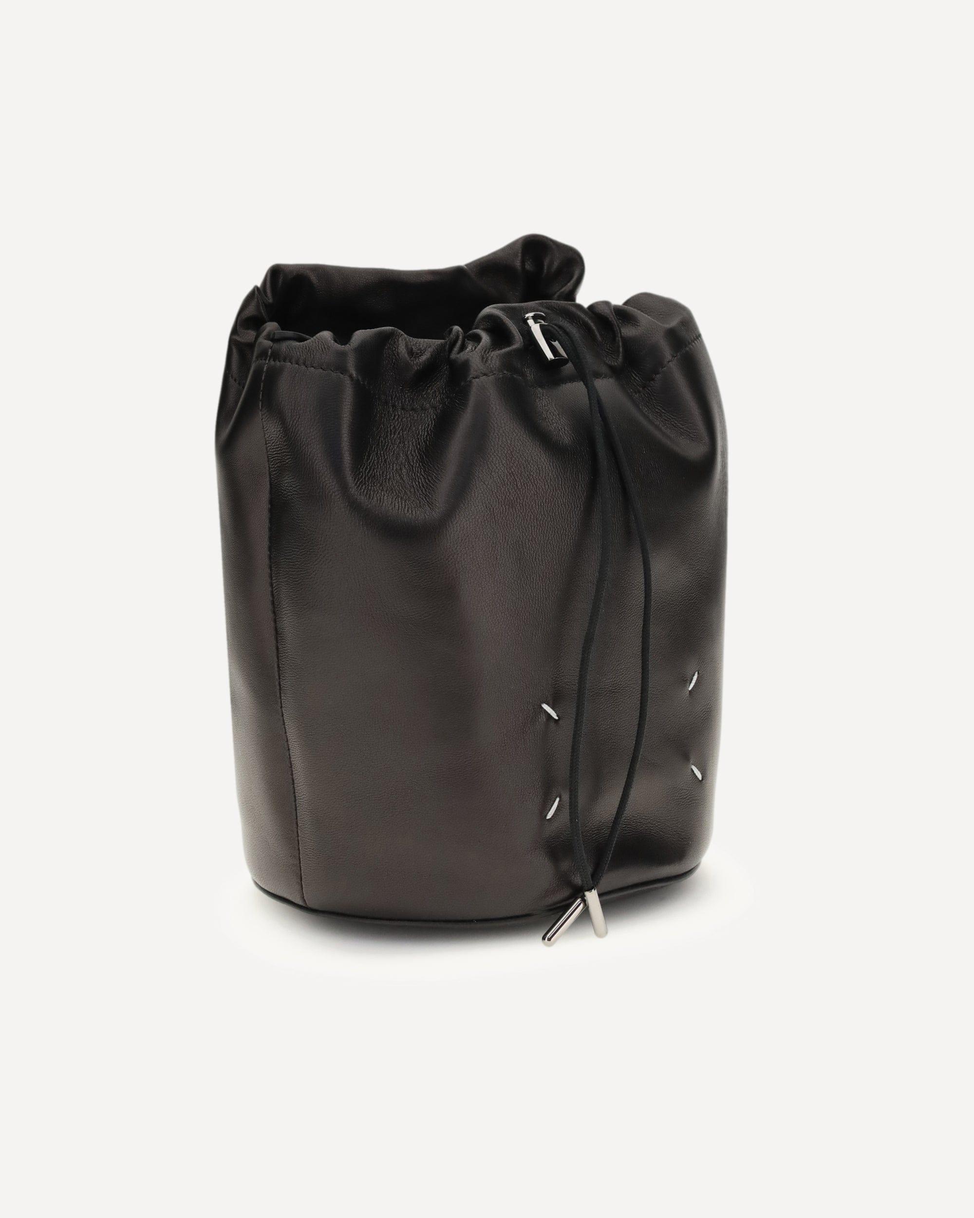 Sac seau en cuir avec cordon de serrage - alternate view