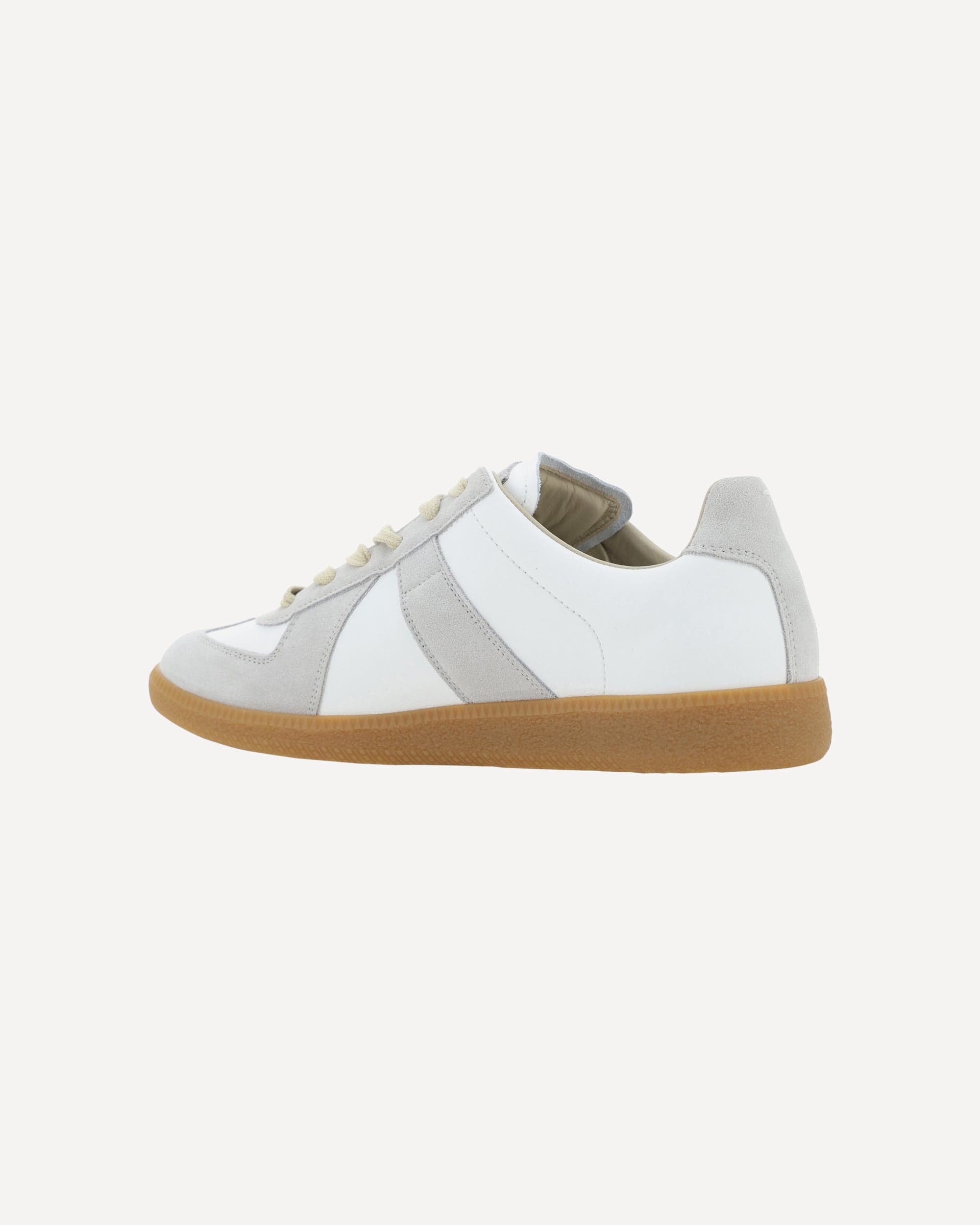 Maison Margiela Leather Sneakers With Suede Details