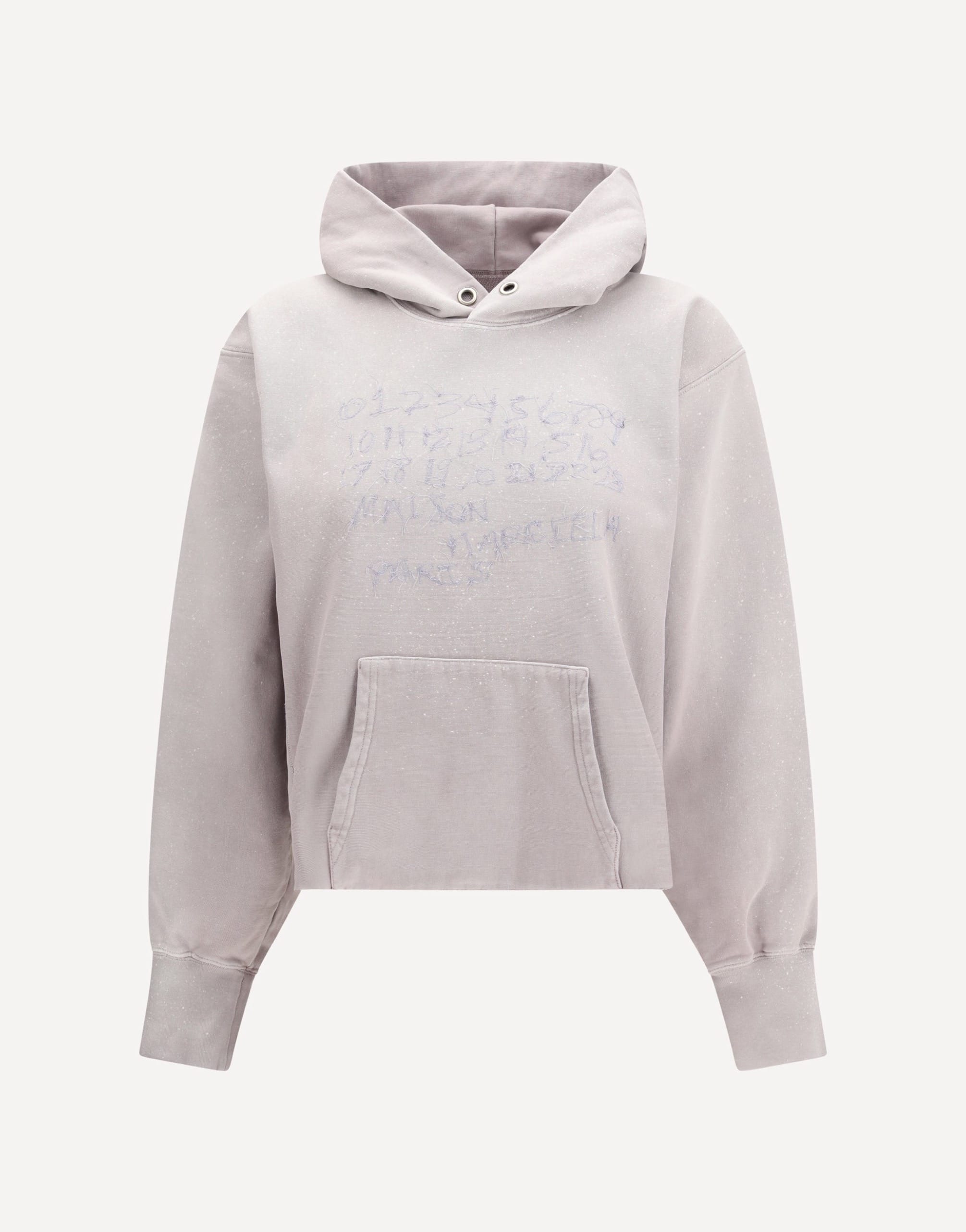 Maison Margiela Printed Hoodie With Adjustable Drawstring Hood