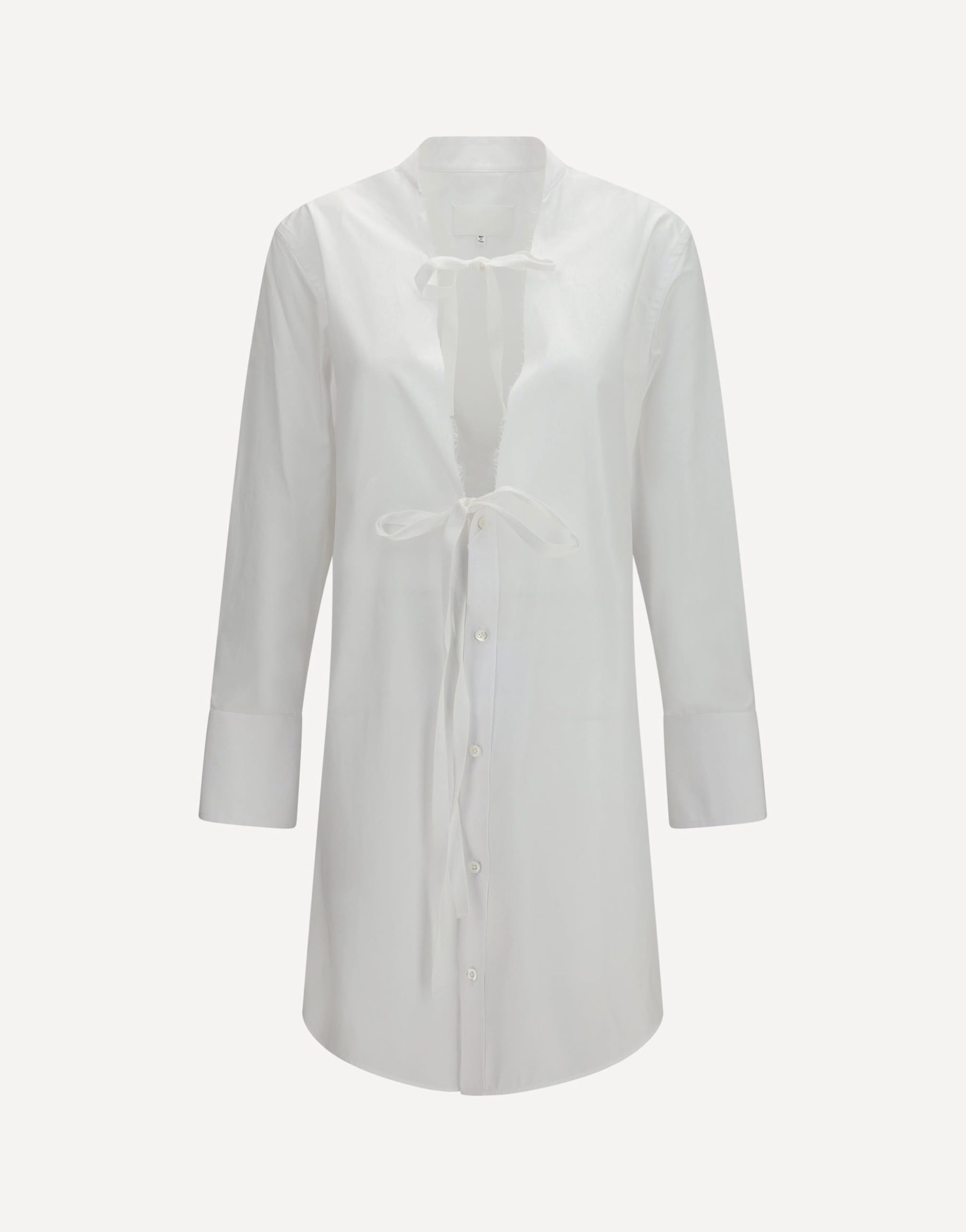 Maison Margiela Raw-Edge Cotton Mini Dress