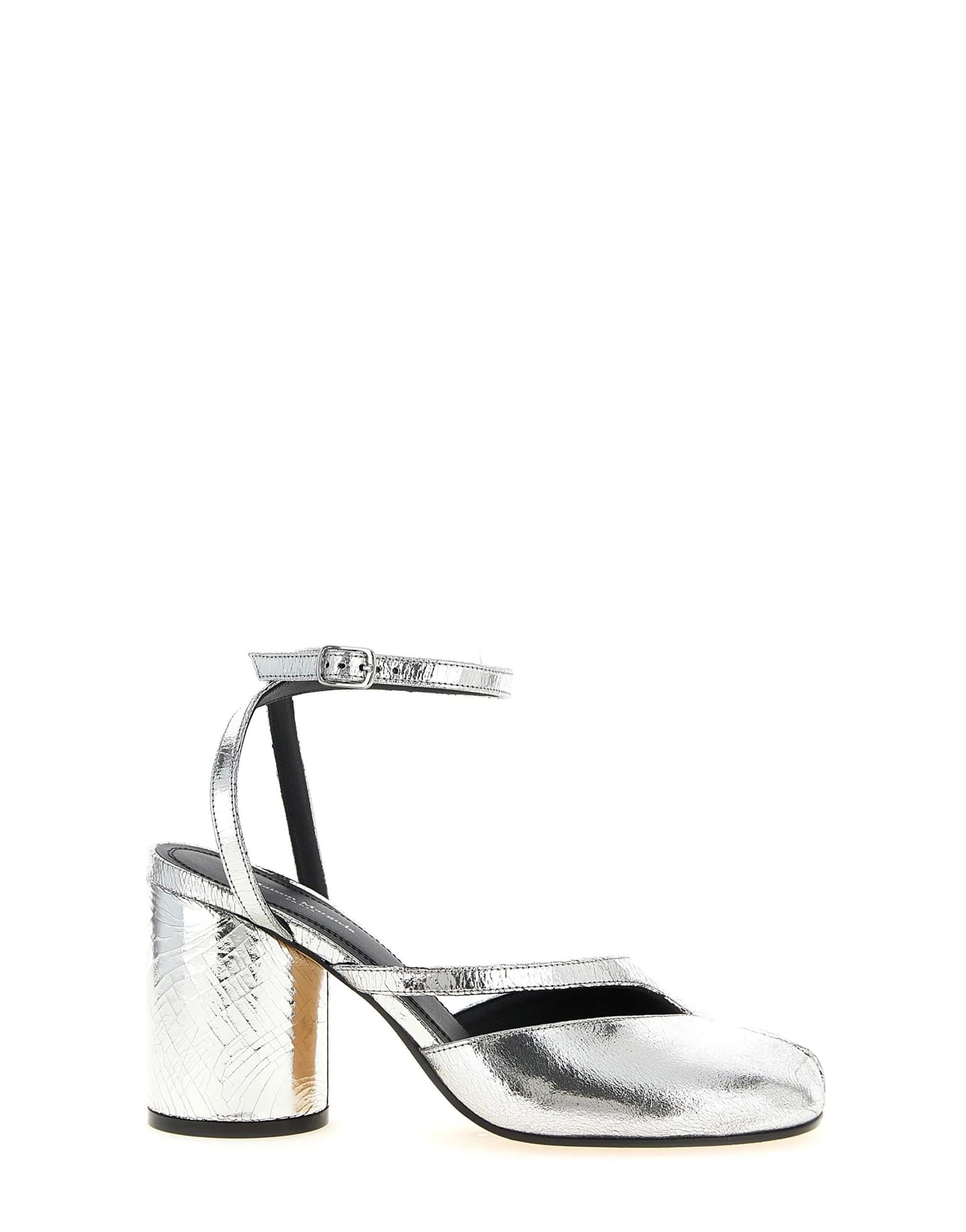 Sandali Tabi argento Maison Margiela