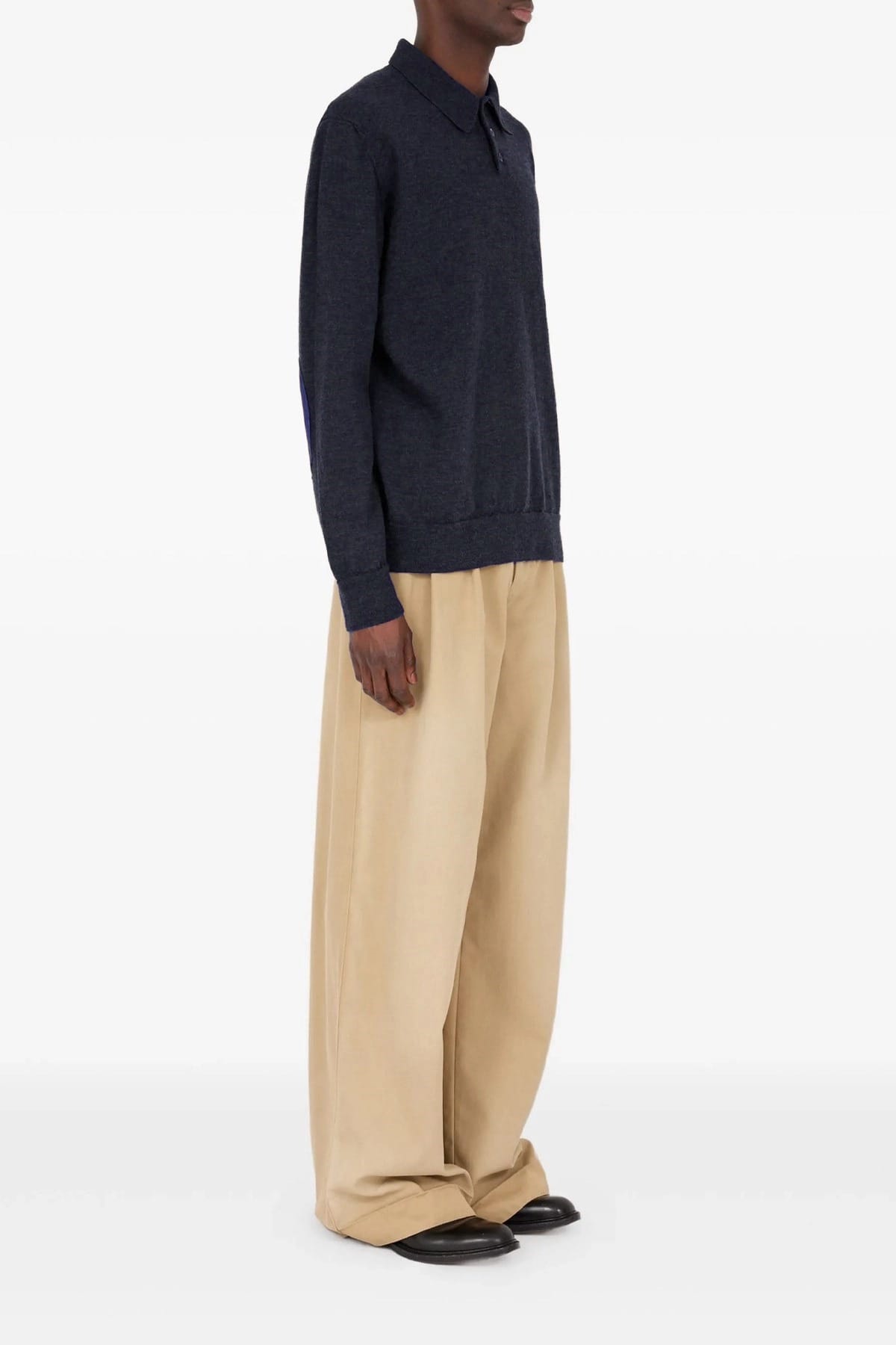 Maison Margiela Maison Margiela Suede Patch Polo Shirt