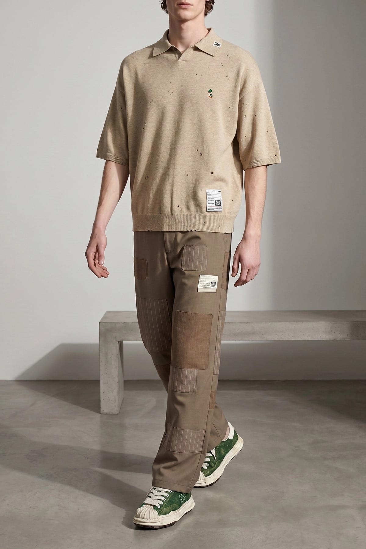 Maison Mihara Yasuhiro Camisa Polo Bordada - alternate view