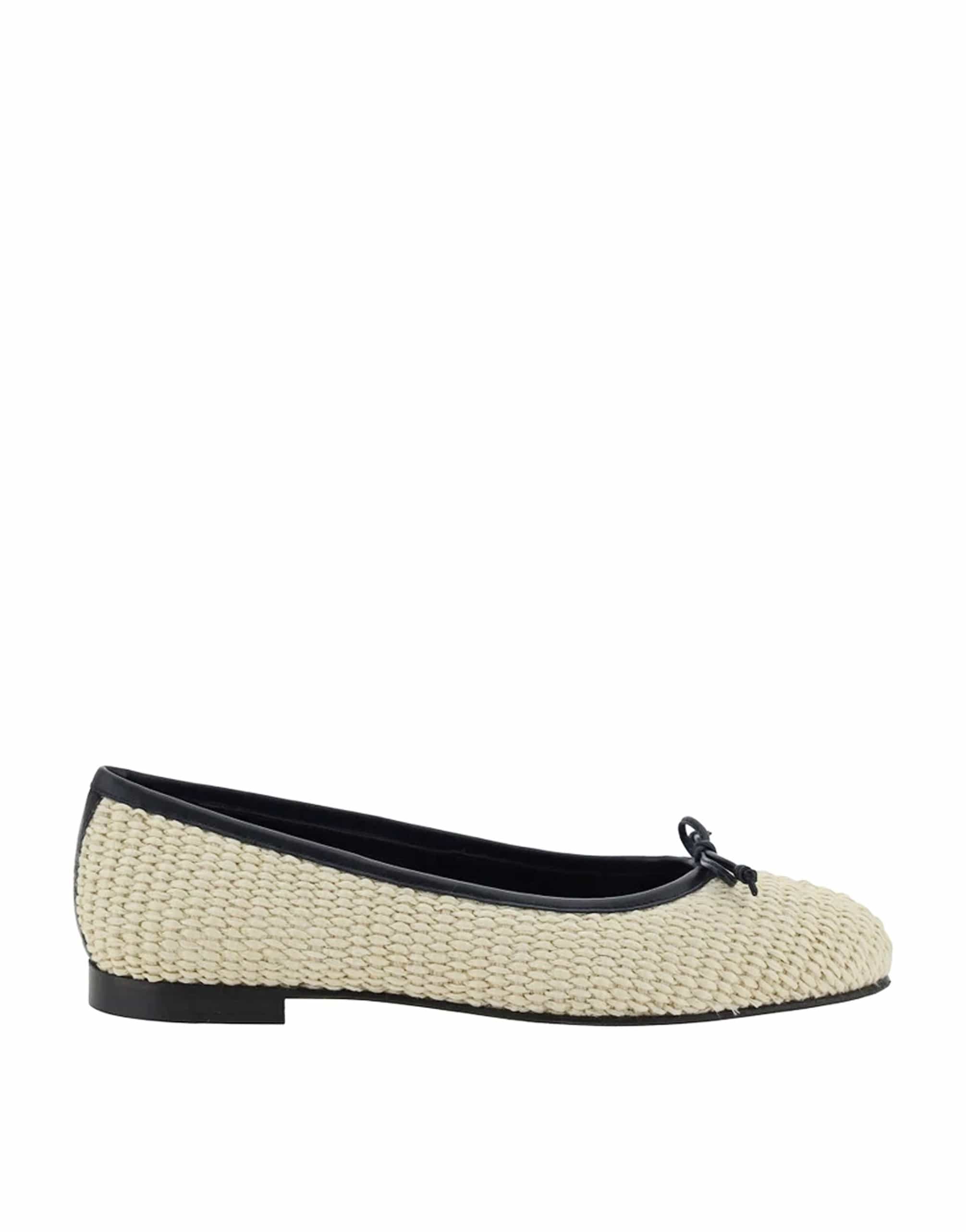 Manolo Blahnik Veralli 010 Raffia Ballerina Flats