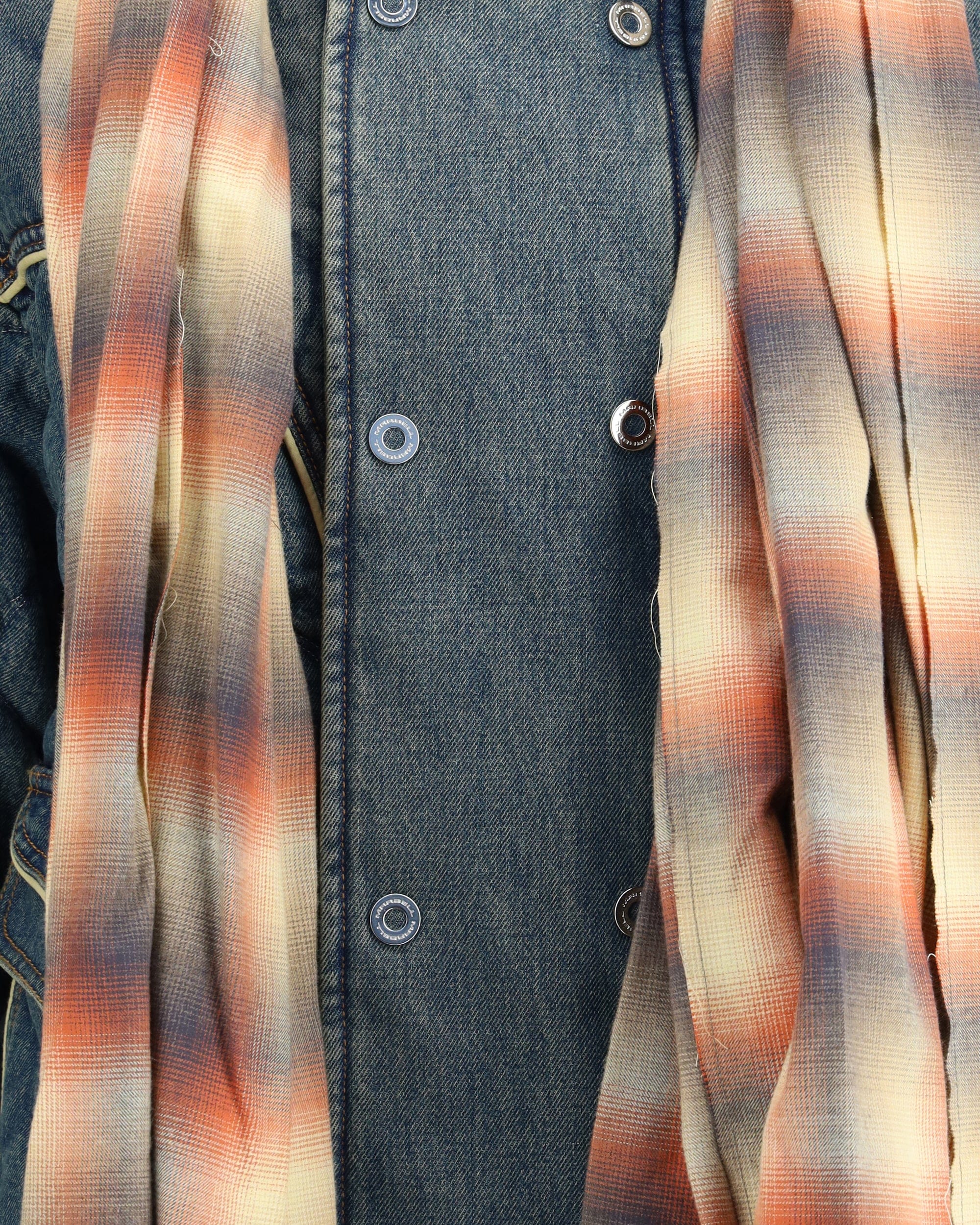 MARBELL Denim Down Jacket With Scarf