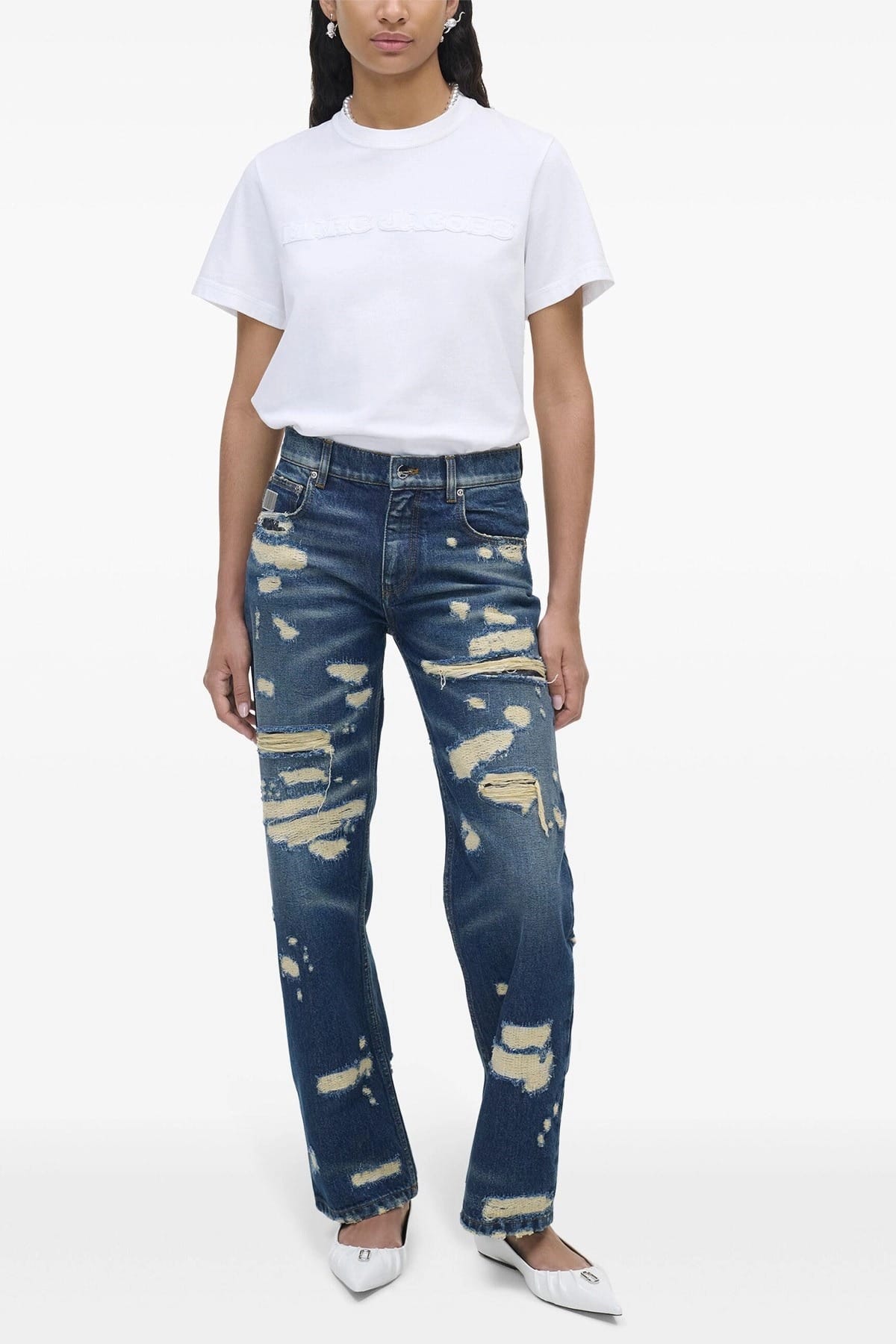 Marc Jacobs Marc Jacobs Rip And Repair Straight Jean