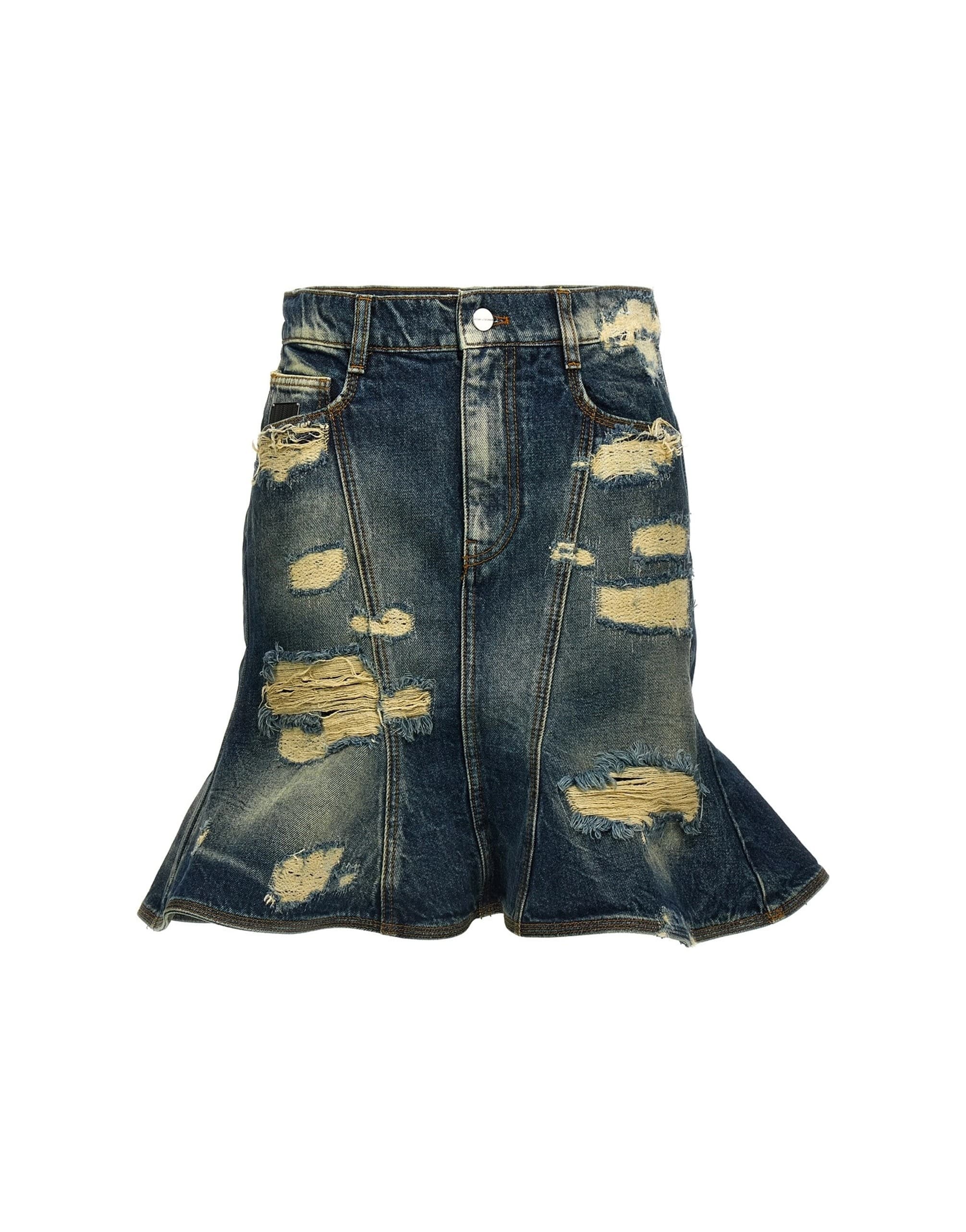 Marc Jacobs Marc Jacobs Rip And Repair Straight Jean Skirt