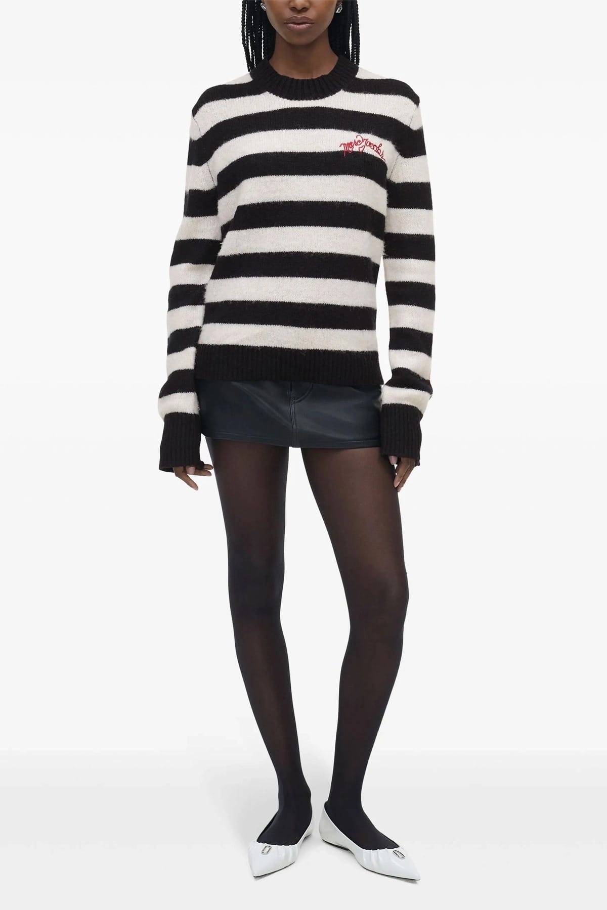 Marc Jacobs Gestreepte sweater met geborduurd logo - alternate view