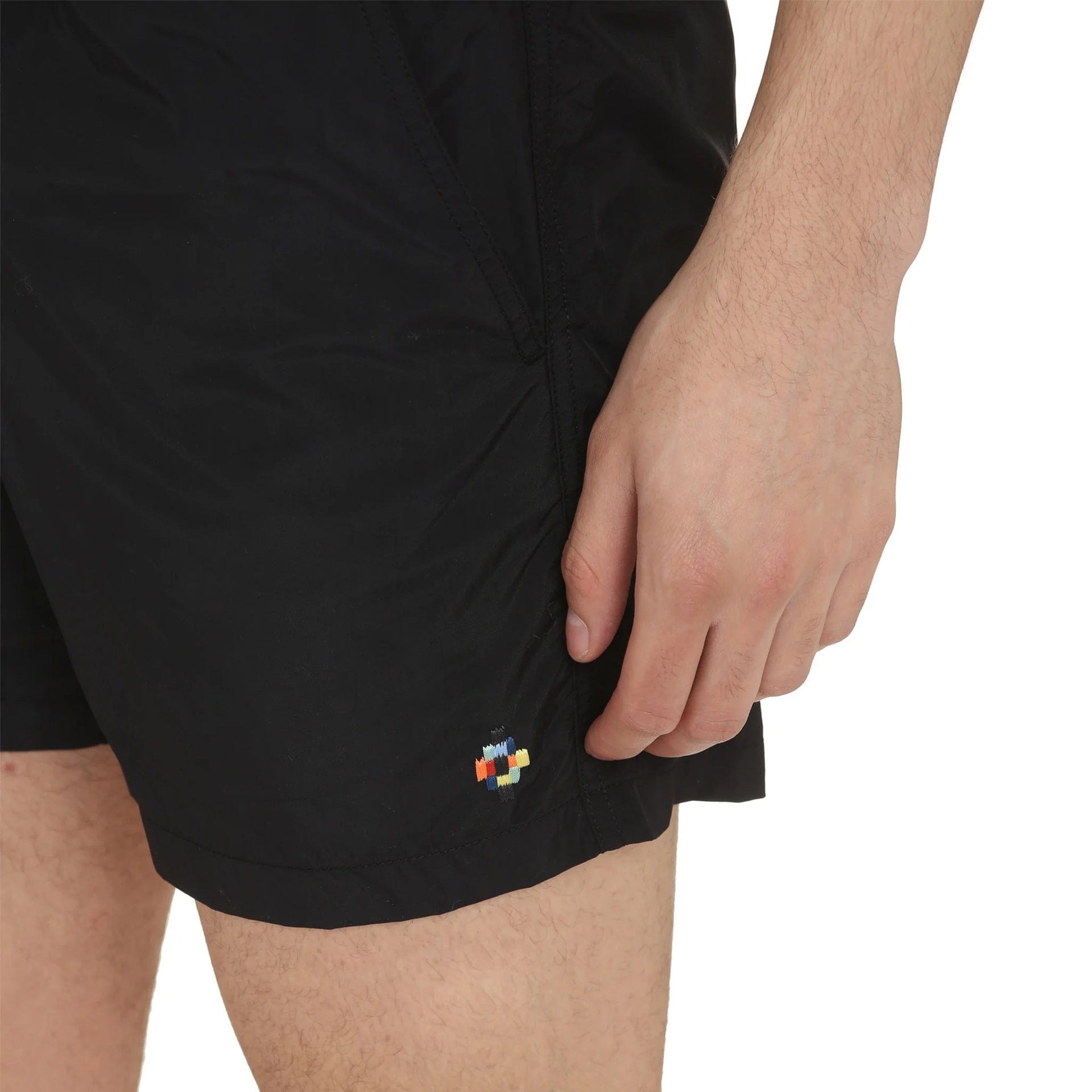 Marcelo Burlon Drawstring Swim Shorts With Logo