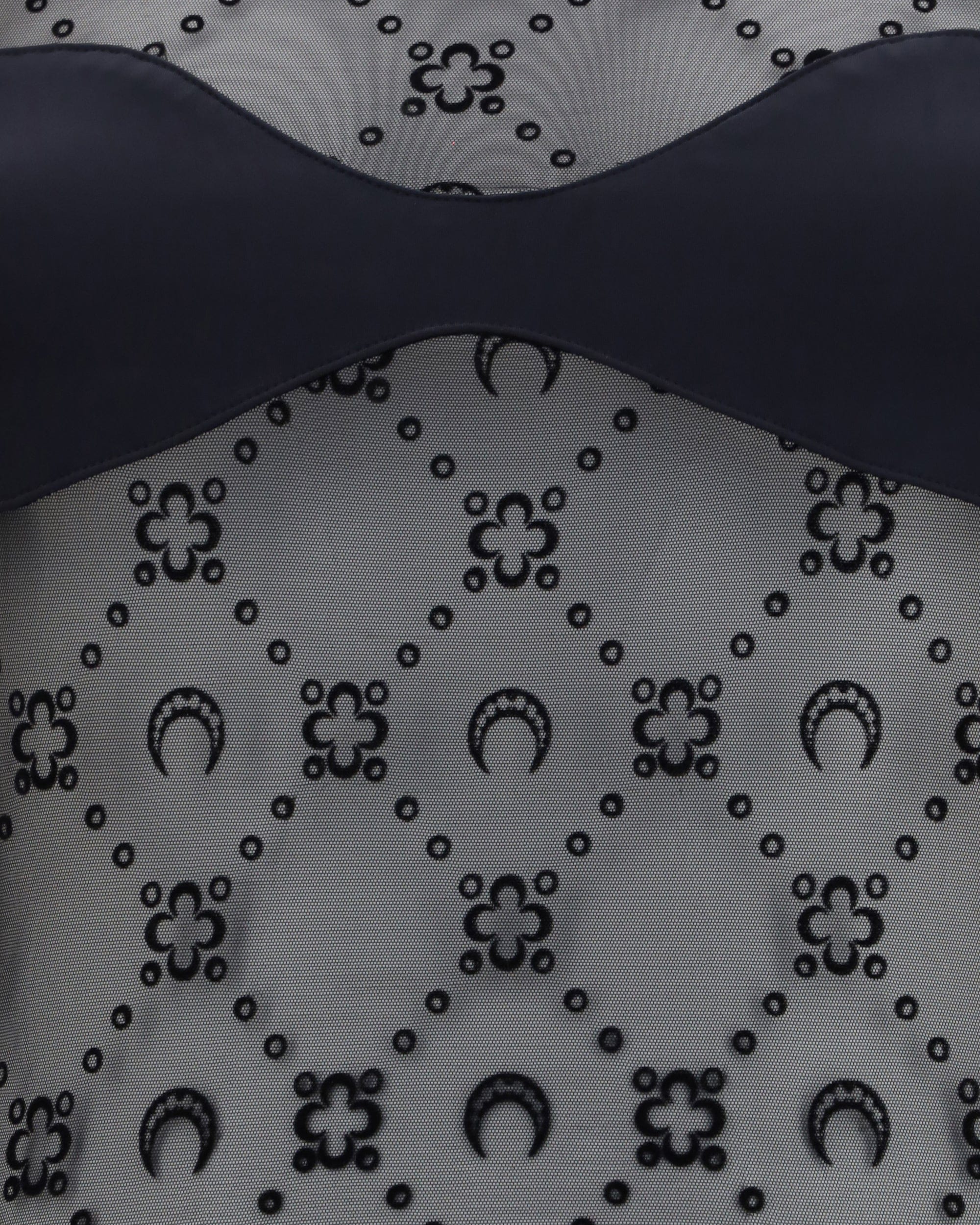 Marine Serre Mesh Body With Moon Motif