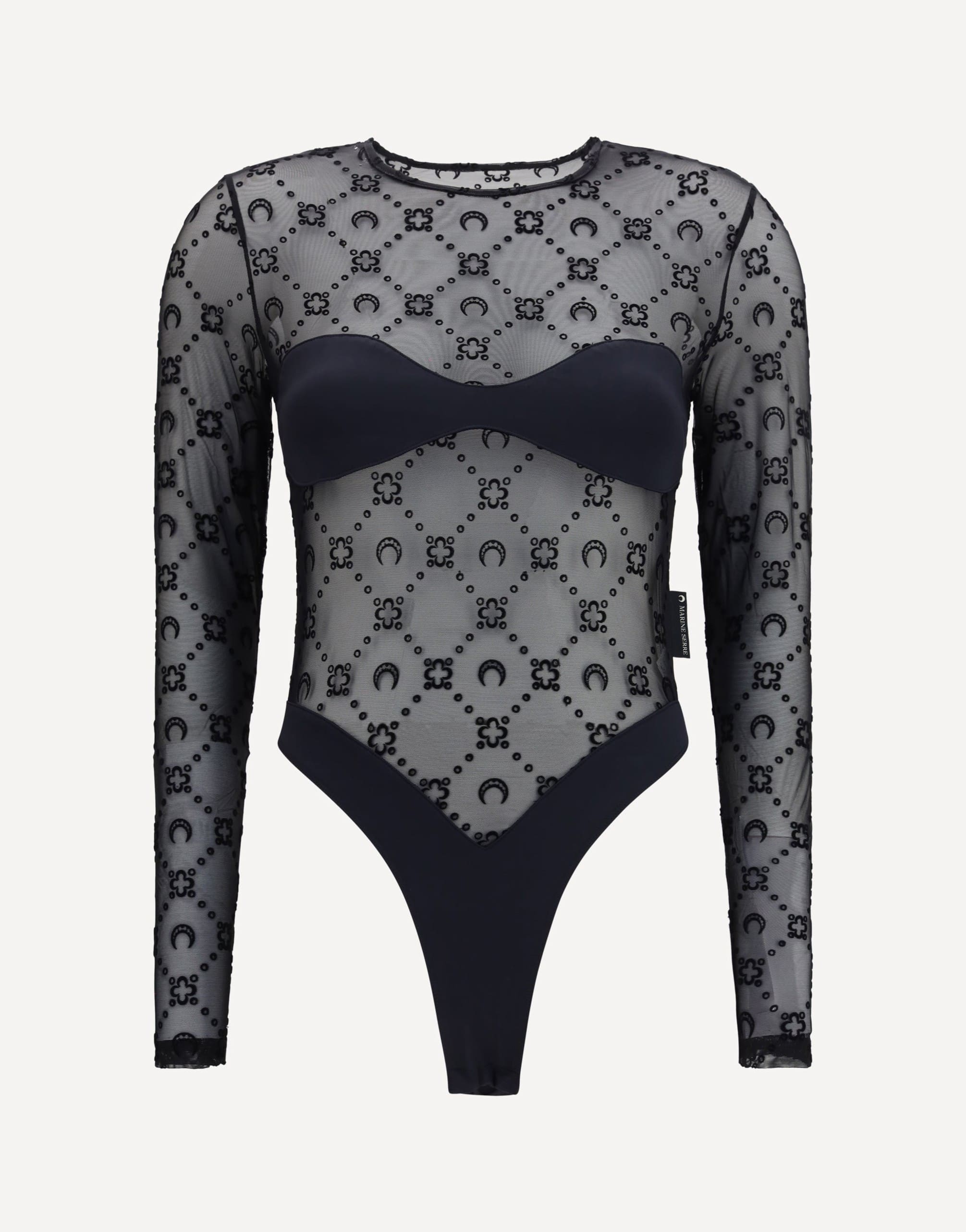 Marine Serre Mesh Body With Moon Motif