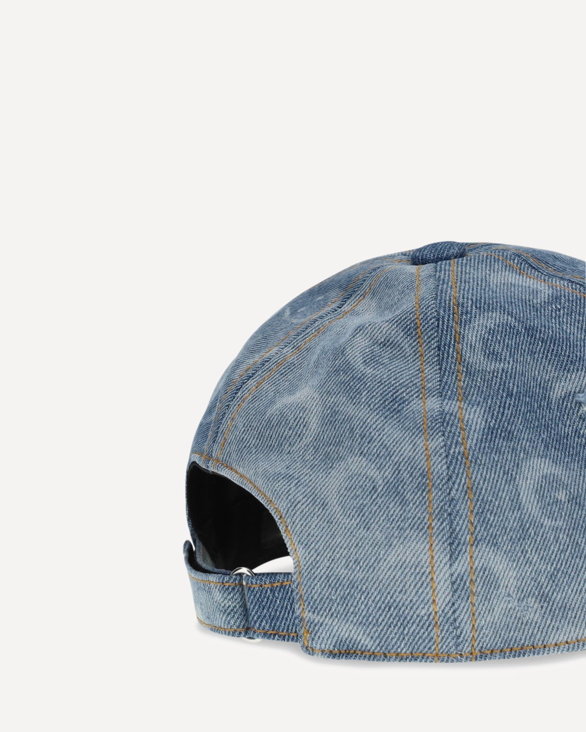 Marine Serre Moon Denim Baseball Cap