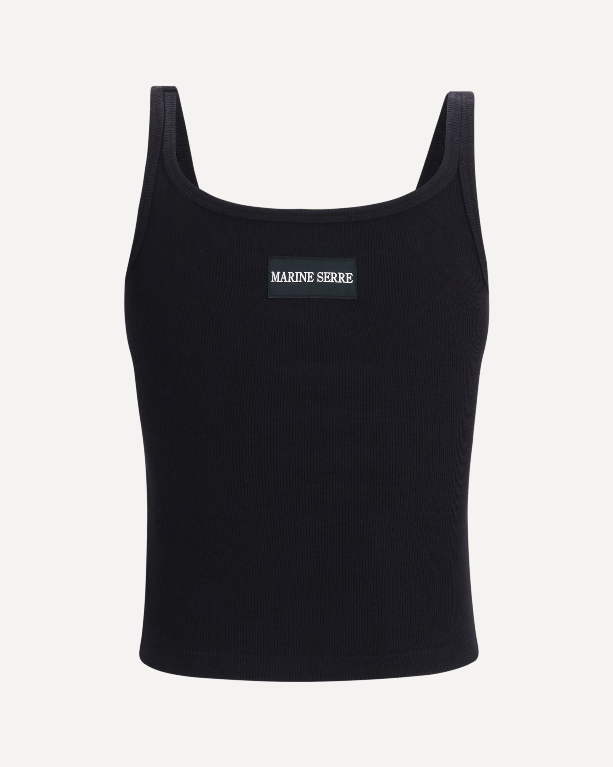Moon Logo Ribbed Jersey Cropped Tank - alternate view