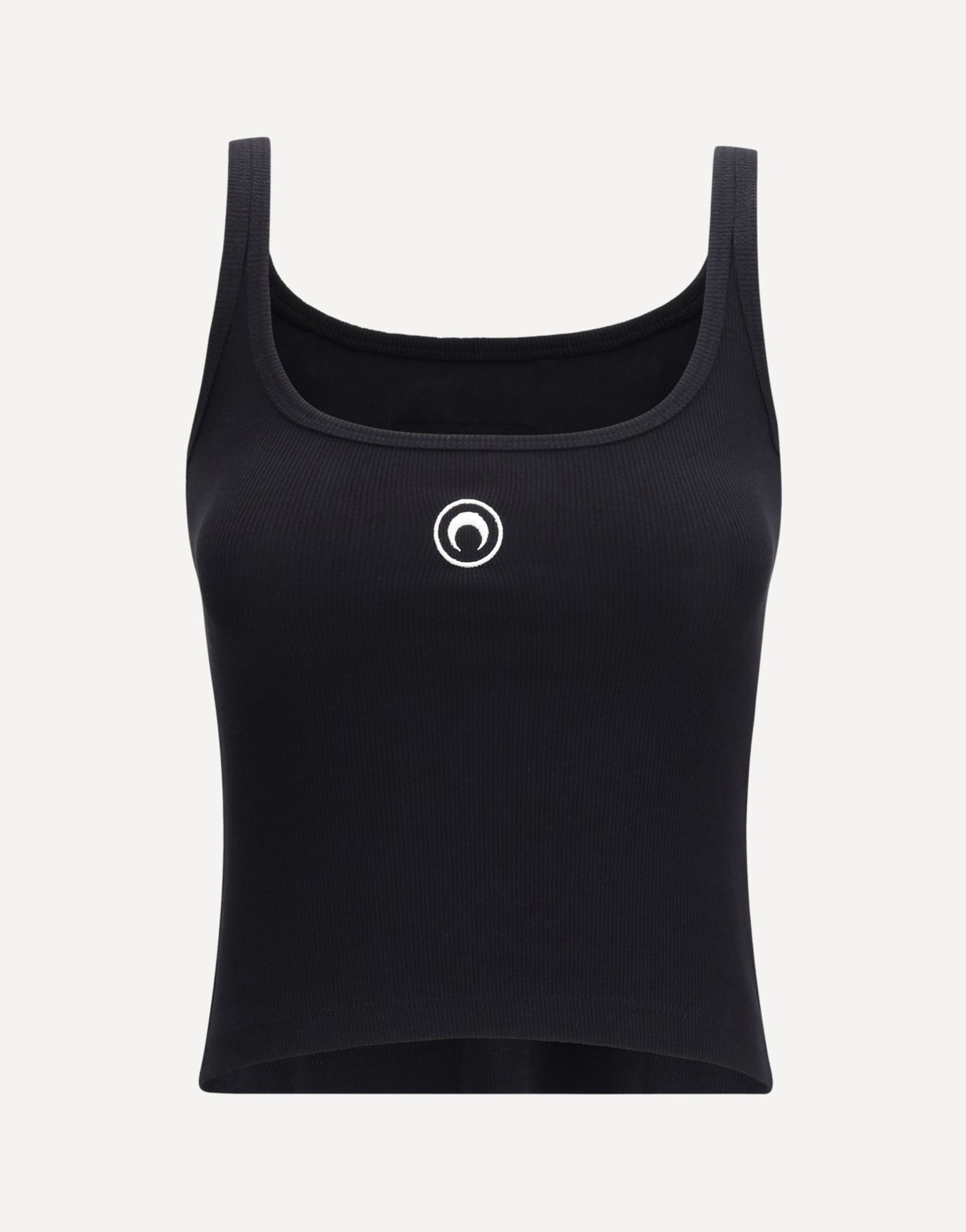 Marine Serre Moon Logo Ribbed Jersey Cropped Tank