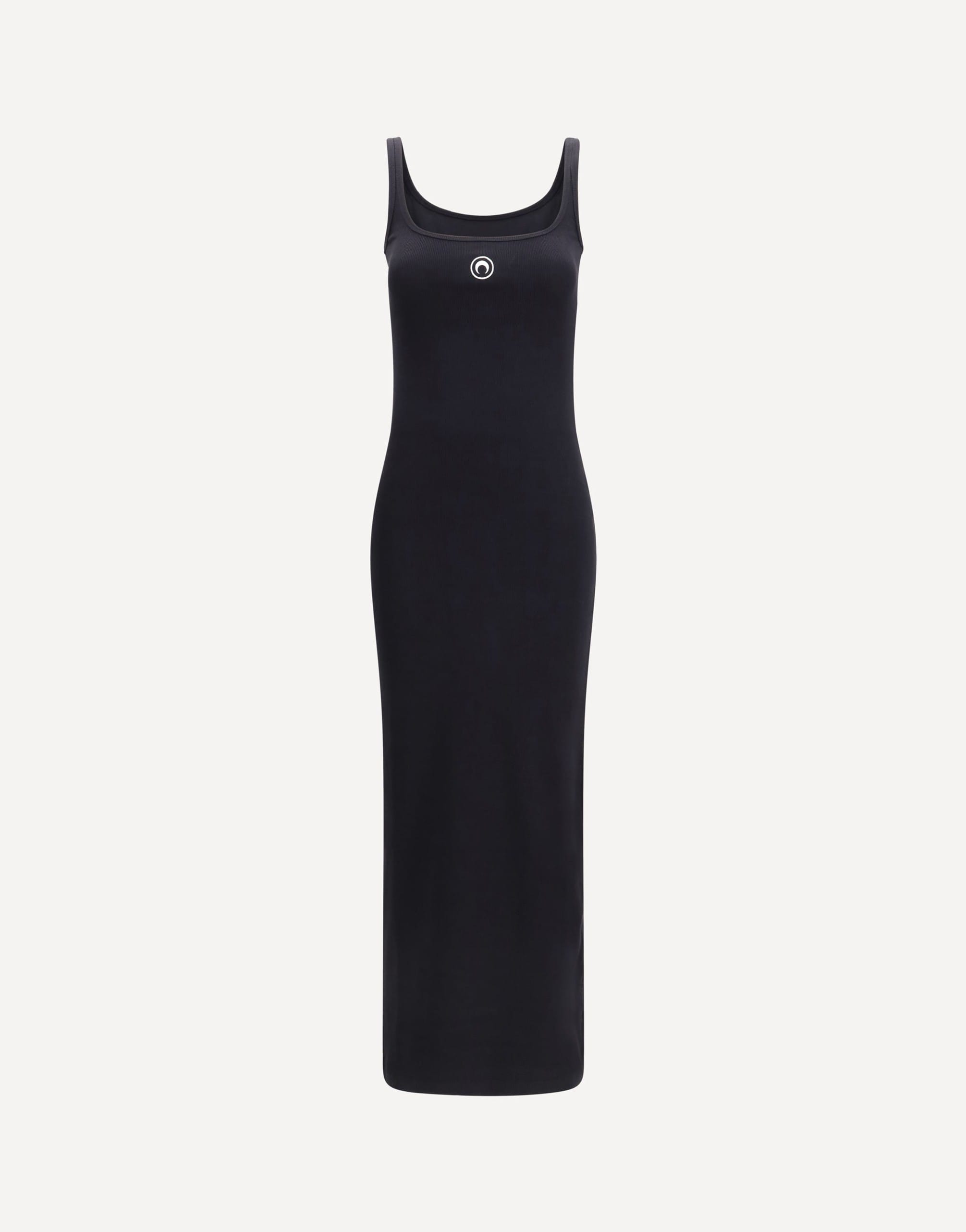 Marine Serre Moon Logo Ribbed Jersey Long Dress