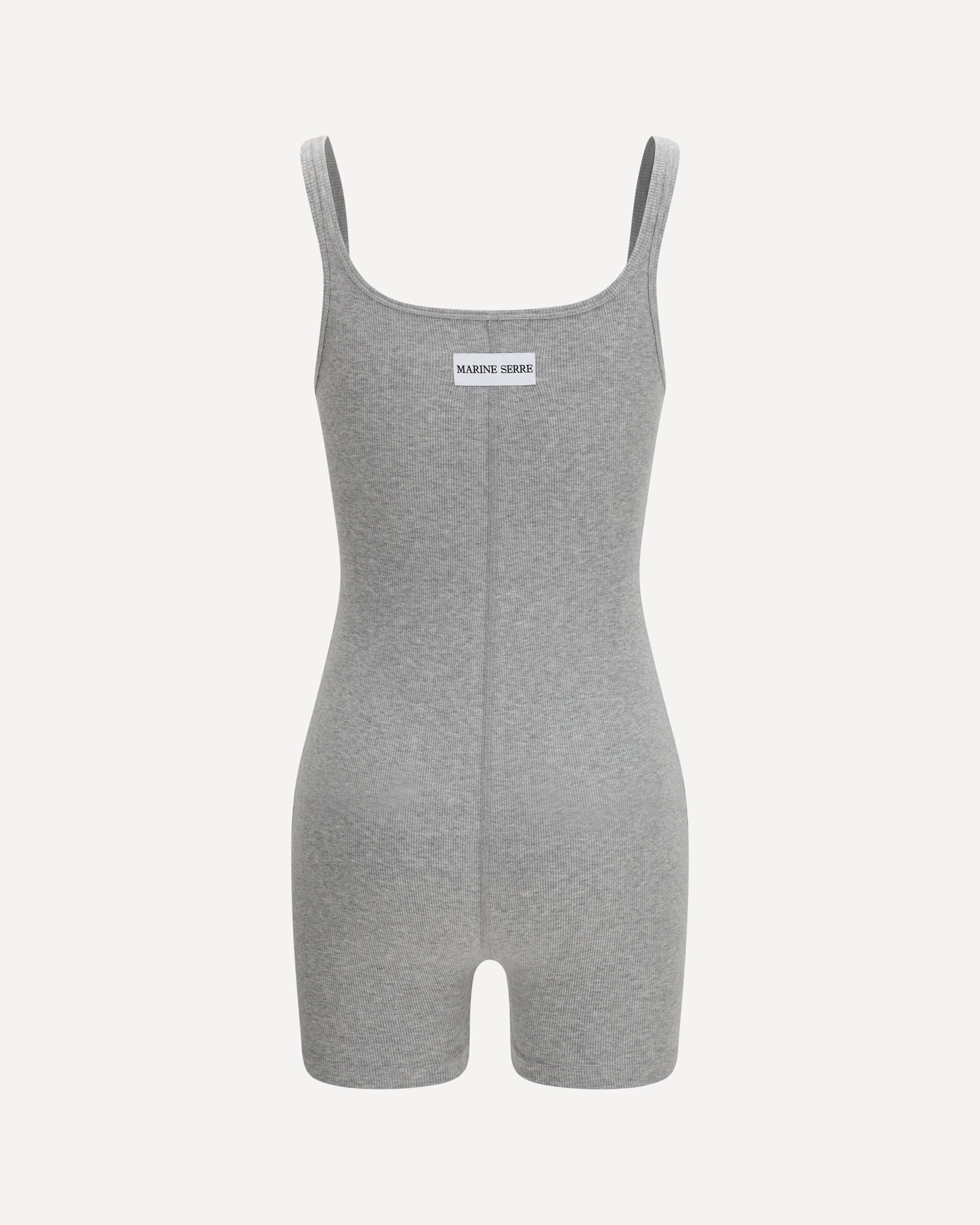Korte catsuit van jersey met ribstructuur en Moon-logo - alternate view