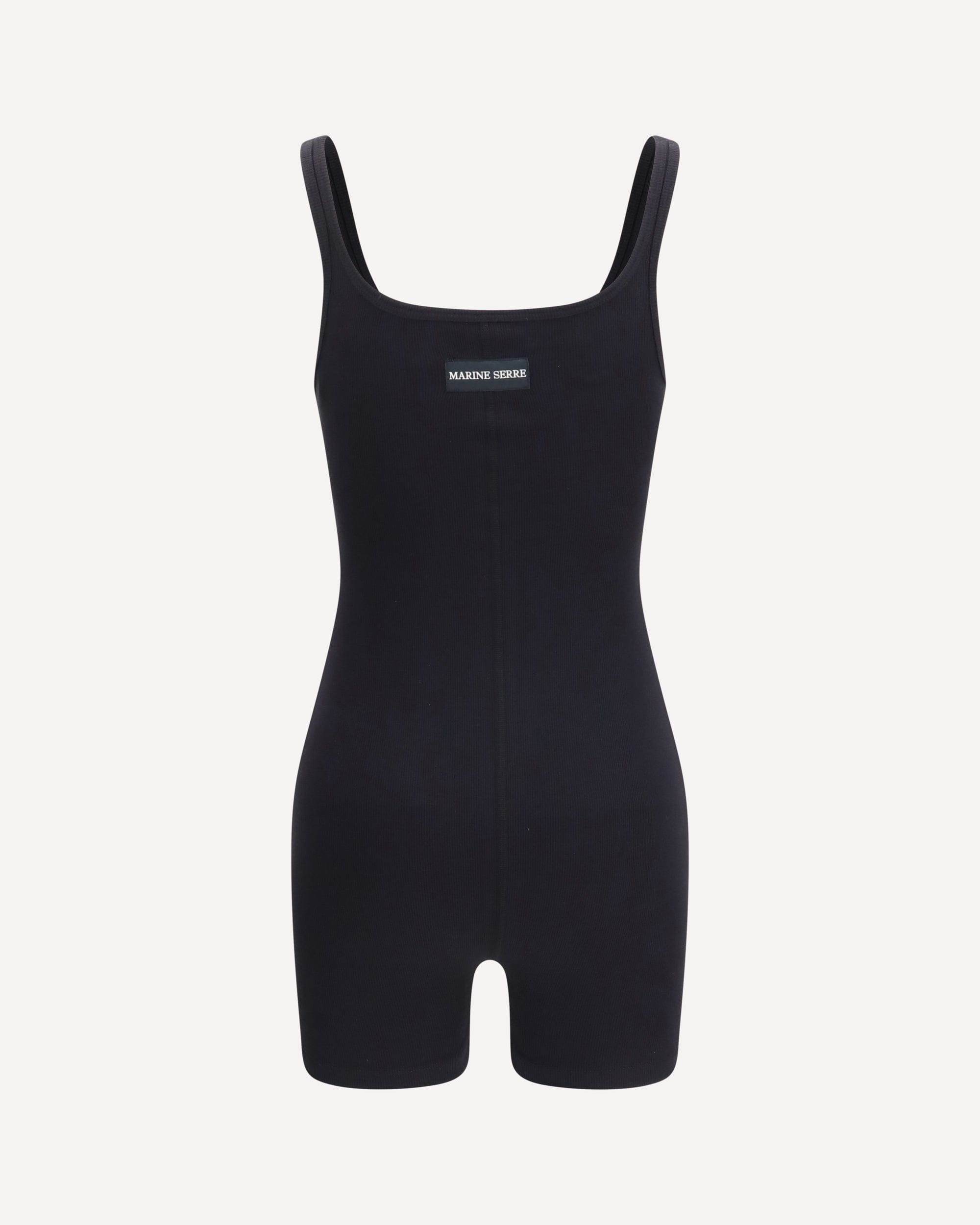 Maanlogo geribde jersey korte catsuit - alternate view