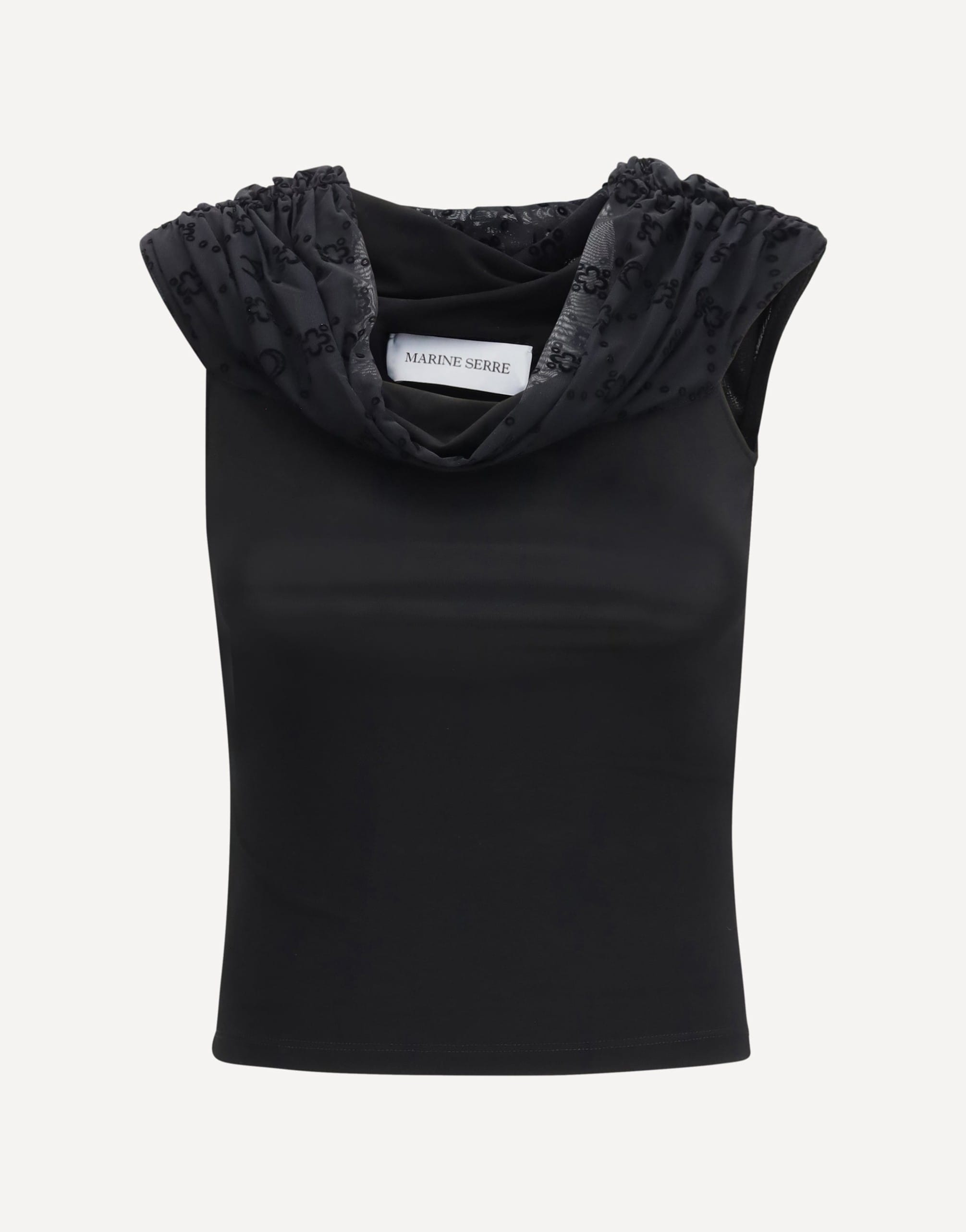 Marine Serre Off Shoulder Draped Top
