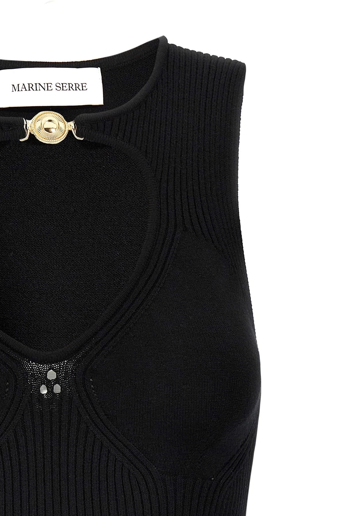 Marine Serre Marine Serre Open Neck Knit Top