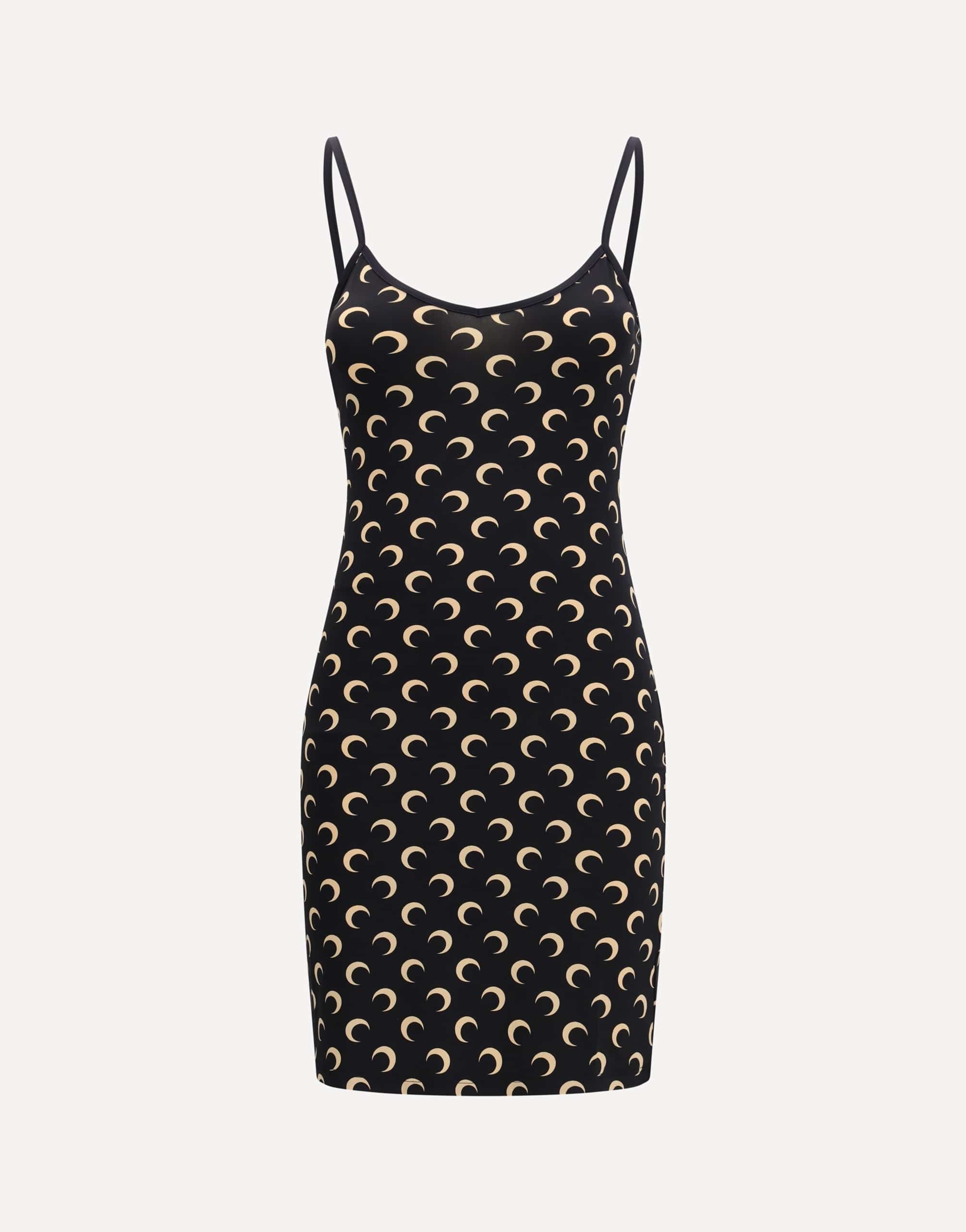 Marine Serre Short Moon Print Stretch Jersey Dress