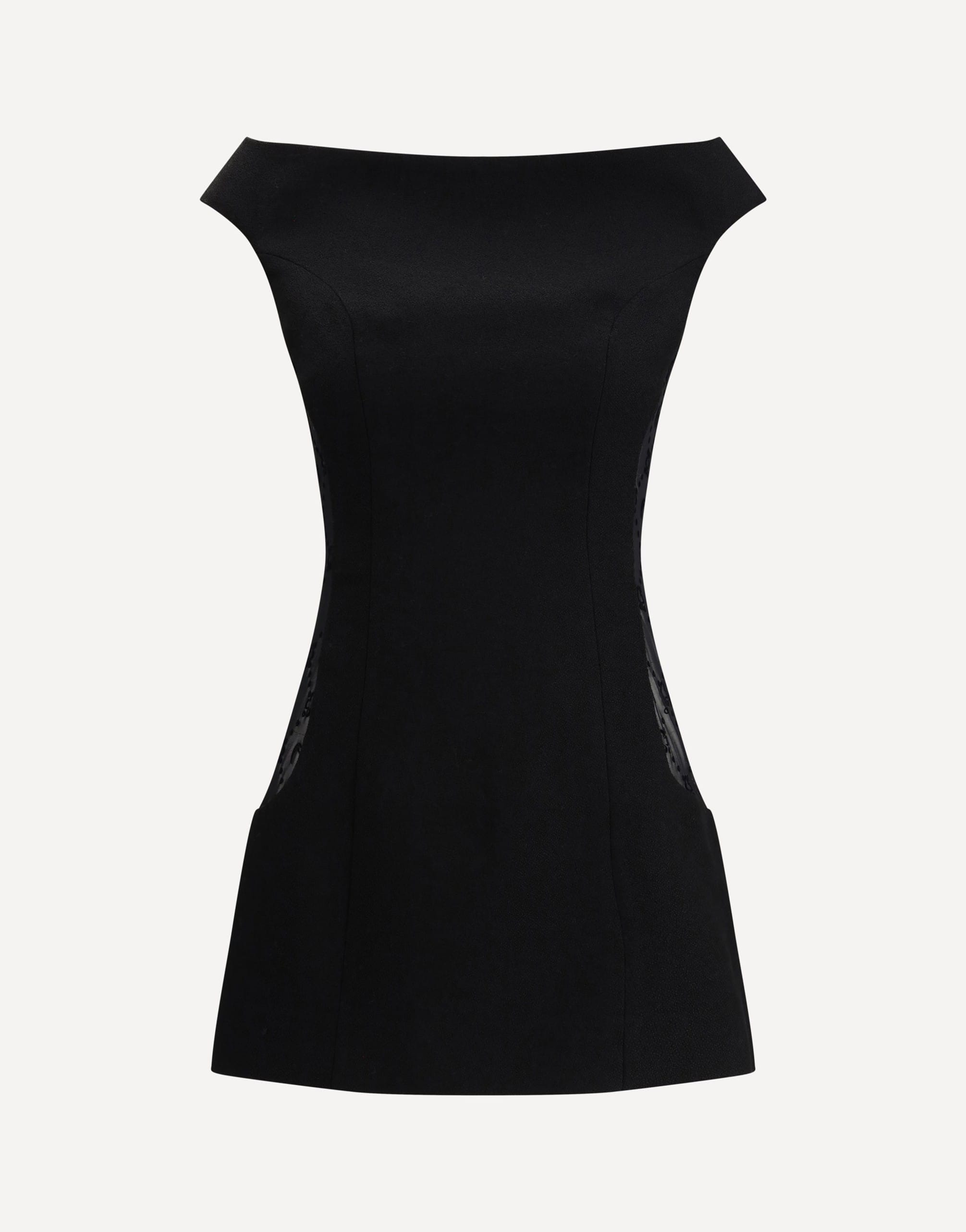 Marine Serre Wool Bouclé Sleeveless Mini Dress