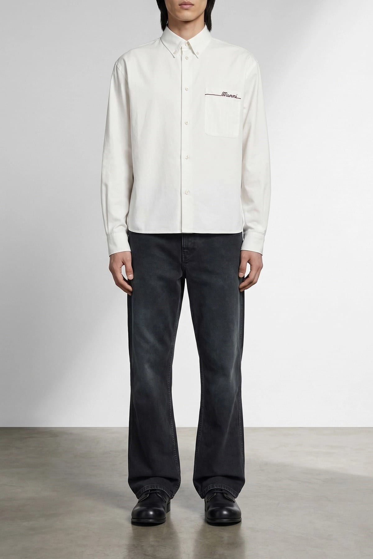 Marni Asymmetric Embroidery Shirt - alternate view