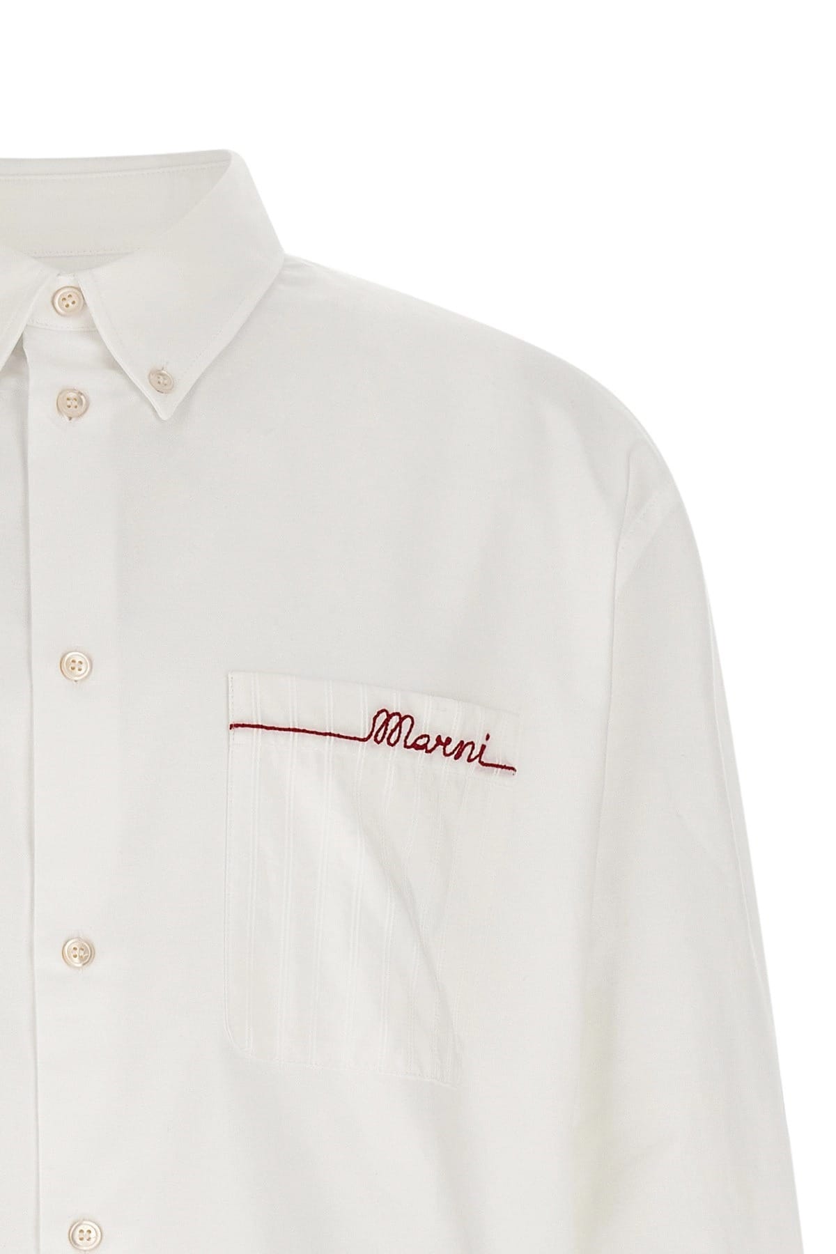 Marni asymmetrisches Hemd mit Stickerei