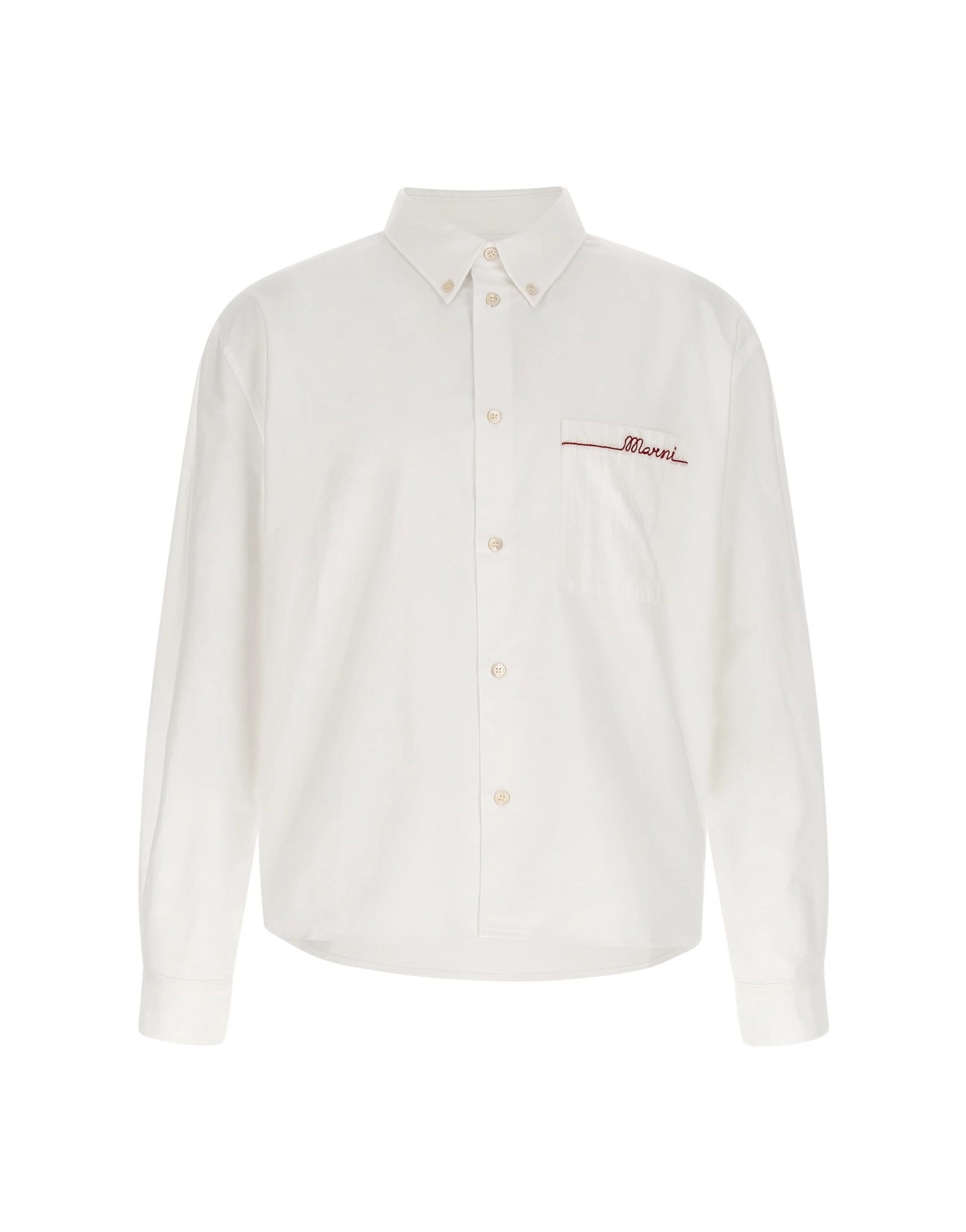 Marni Asymmetric Embroidery Shirt