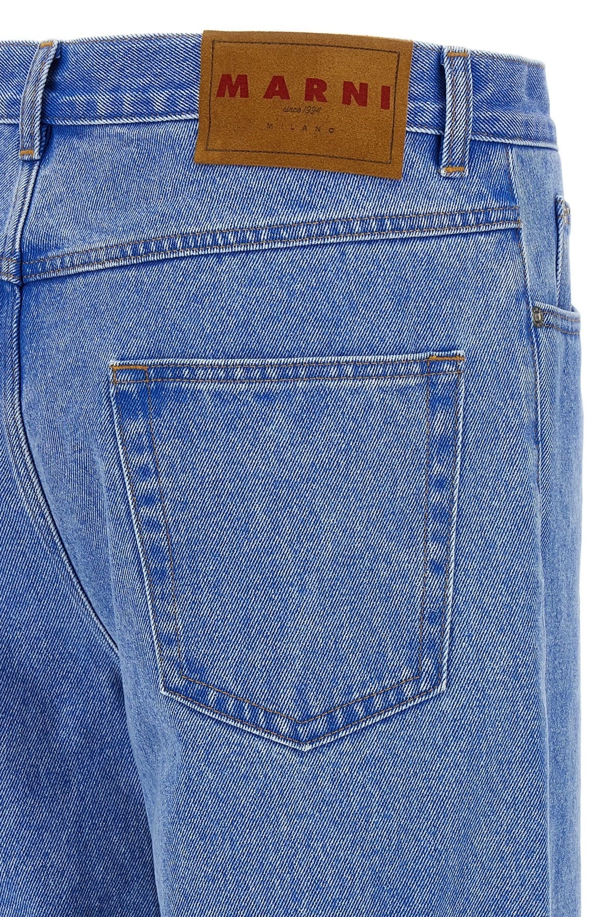 Marni Marni Bleached Coated Jeans