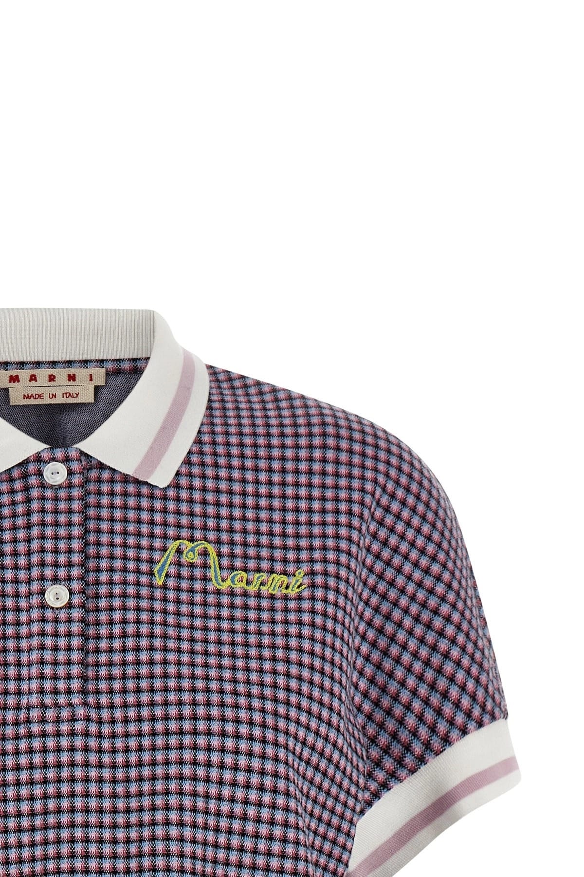 Marni Marni Checked Viscose Blend Polo