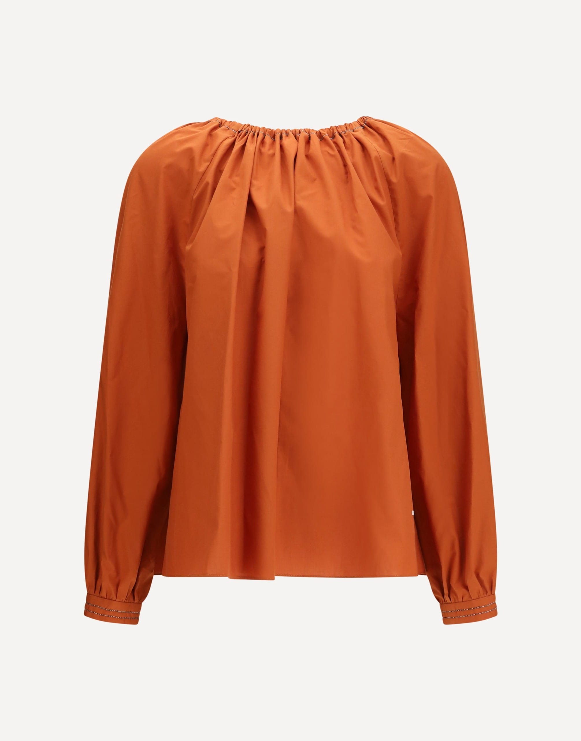 Marni Marni Cotton Blouse With Gathered Neckline