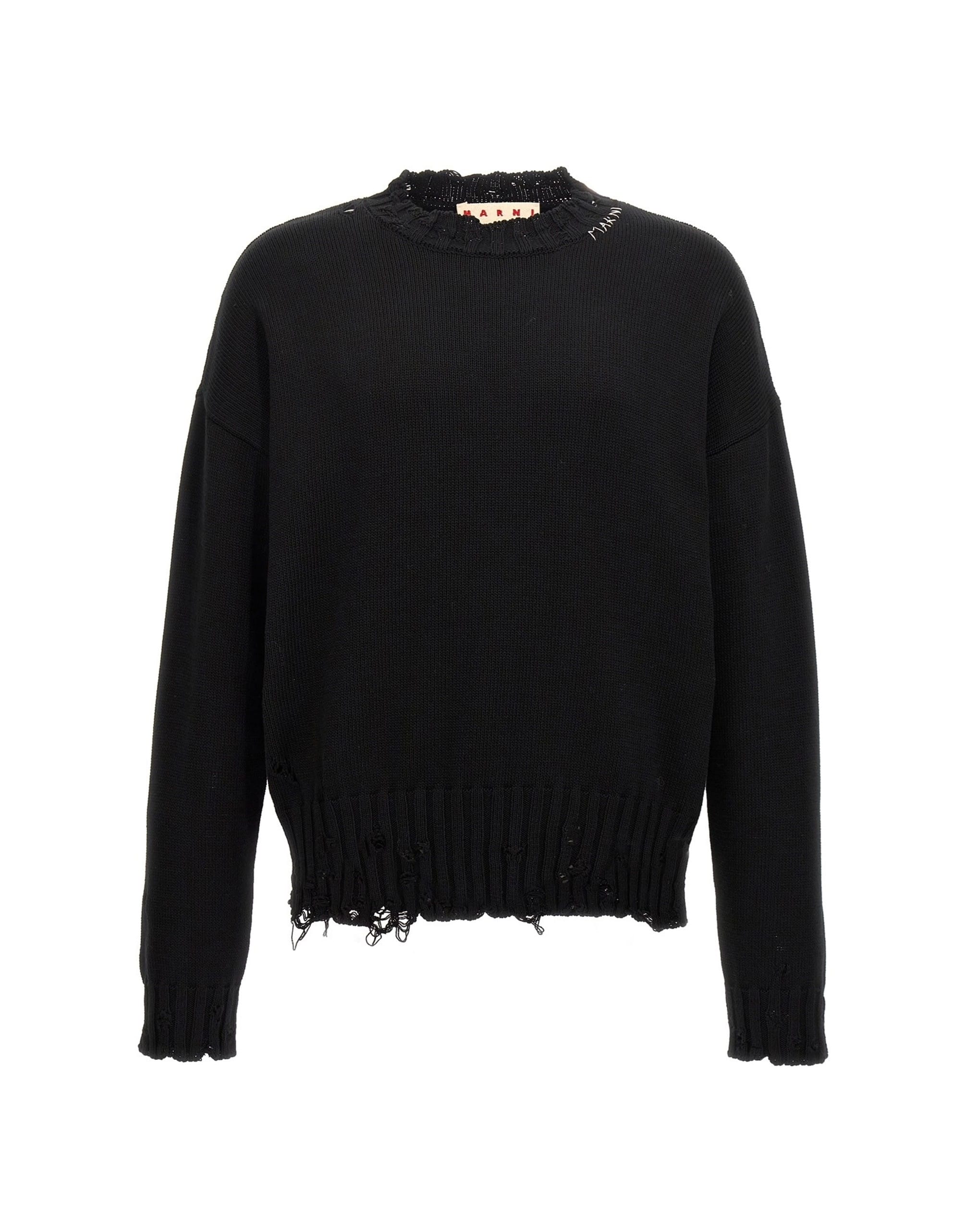 Marni Marni Destroyed Effect Cotton Sweater